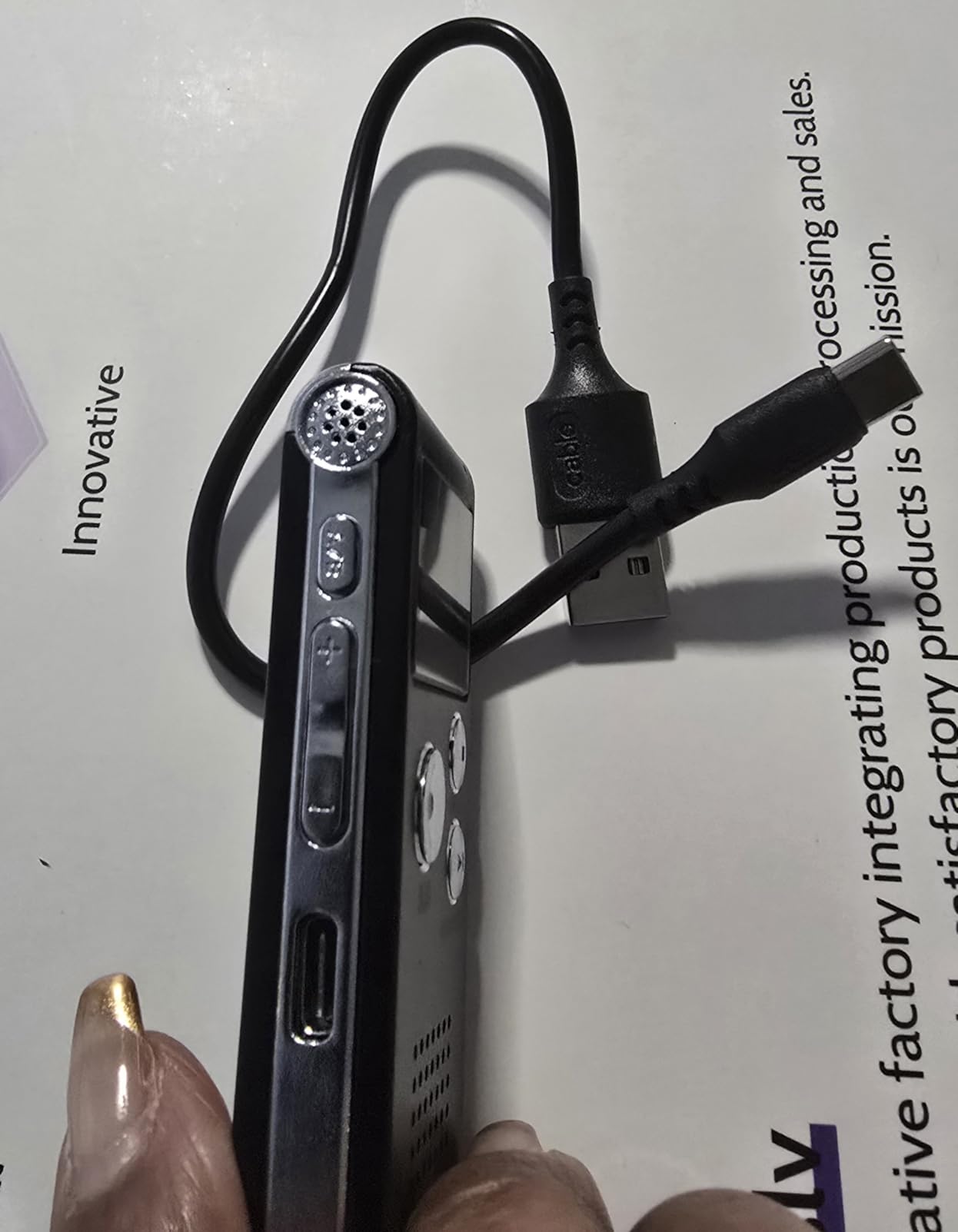 Digital Voice Recorder 16GB Voice Recorder with Playback for Lectures - USB Rechargeable Dictaphone Upgraded Small Tape Recorder Device customer photo 2