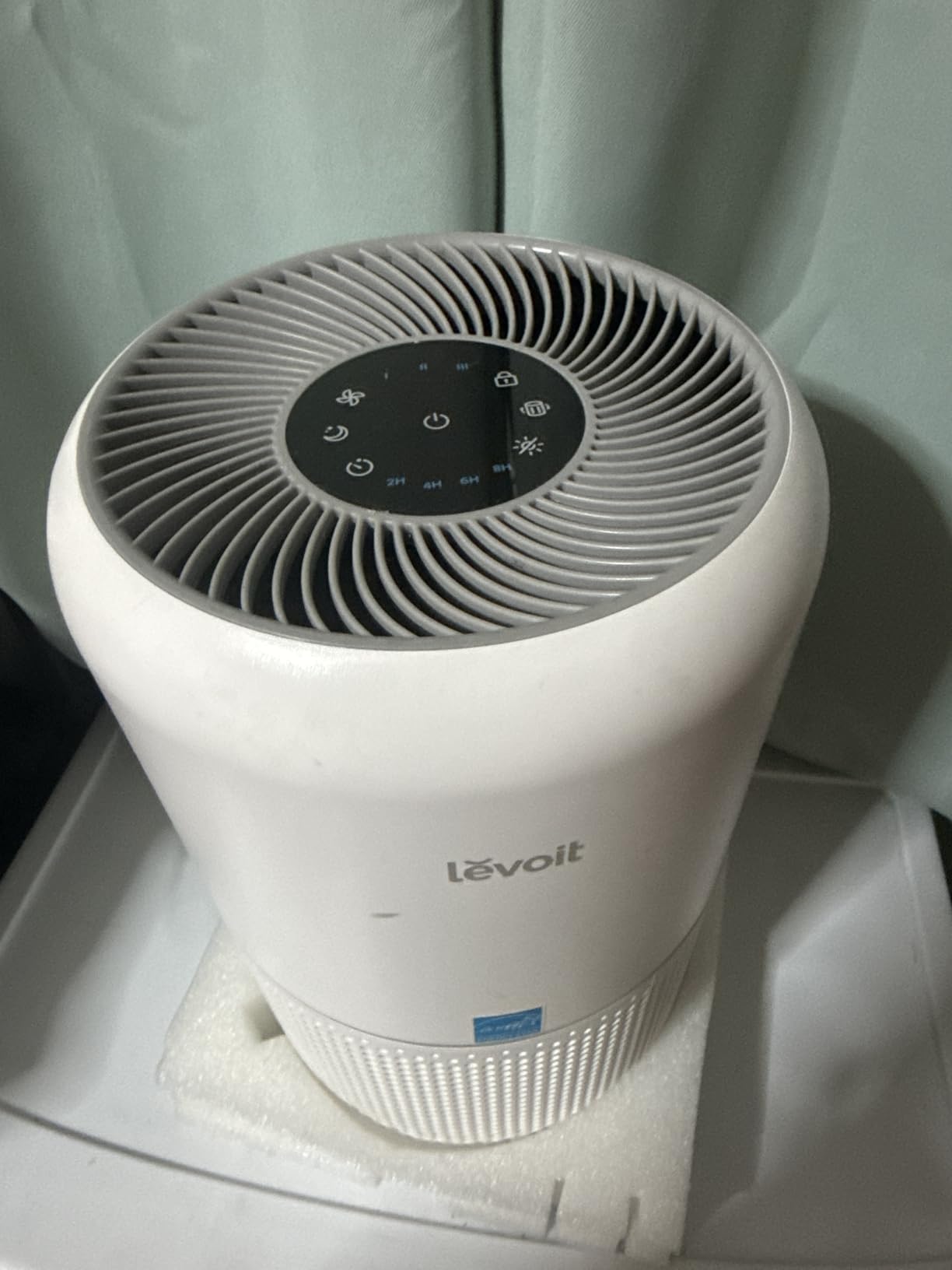 LEVOIT Air Purifier for Home Allergies Pet Hair in Bedroom, Covers Up to 1073 ft² by 56W High Torque Motor, AHAM VERIFIDE, 3-in-1 Filter with HEPA Sleep Mode, Remove Dust Smoke Odor, Core300-P, White customer photo 2
