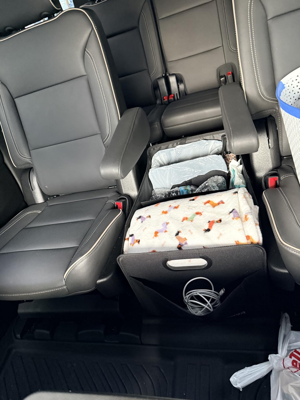 Homeve Car Trunk Organizer for SUV, 18.5Gal Large Capacity No-Sag Heavy Duty, Foldable Waterproof Anti-Slip Storage with 12 Pockets, Fit Sedan,Truck, Universal Car Accessories, Black, Large, 2 Compart customer photo 1