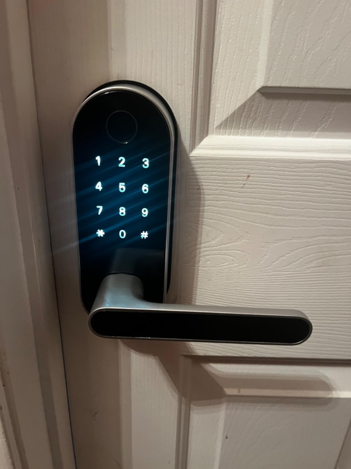 Fingerprint Smart Door Lock with Handle & Keypad – No More Lost Keys, Keyless Entry & Remote Access for Home, Kids, Airbnb & Rental Property, DIY Install, Alexa & Google Compatible customer photo 1