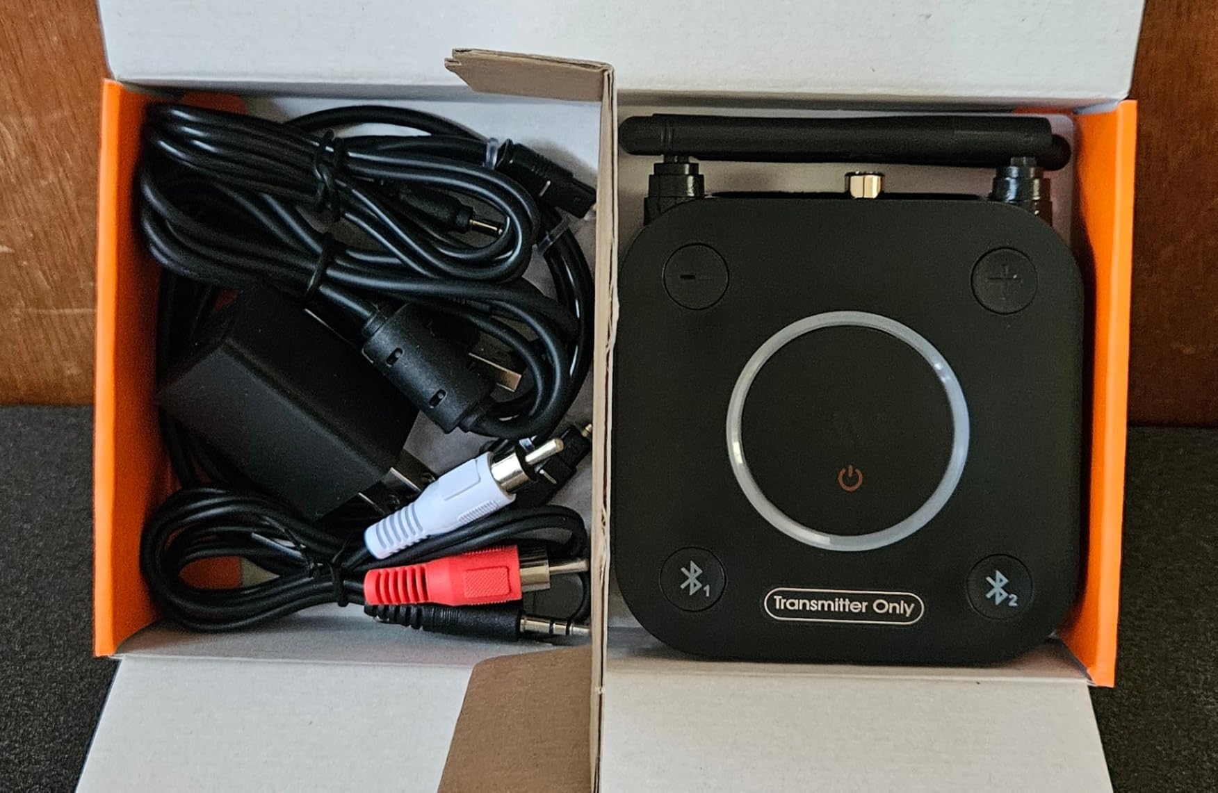 1Mii B06TX Bluetooth 5.3 Transmitter for TV to Wireless Headphone/Speaker, Bluetooth Adapter for TV w/Volume Control, AUX/RCA/Optical/Coaxial Audio Inputs, Plug n Play, aptX Low Latency & HD customer photo 2