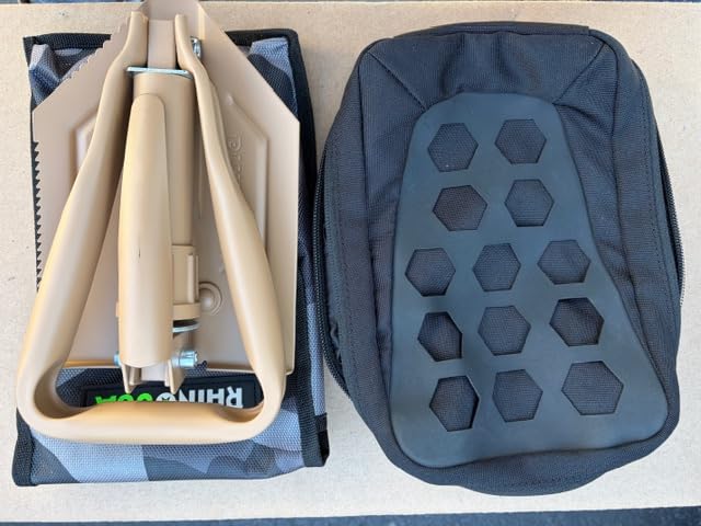 Rhino USA Survival Shovel w/Pick - Heavy Duty Carbon Steel Military Style Entrenching Tool for Off Road, Camping, Gardening, Beach, Digging Dirt, Sand, Mud & Snow customer photo 2