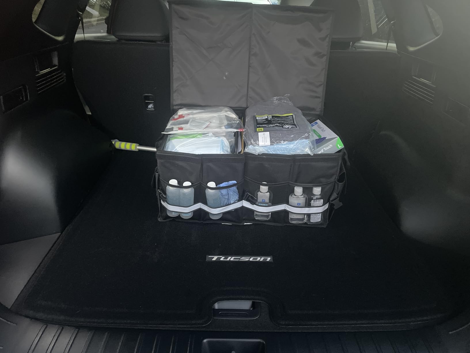 K KNODEL Car Trunk Organizer with Lid, Collapsible Car Trunk Storage Organizer, Car Organizer and Storage for SUV, Truck, Sedan (Medium, Black) customer photo 1