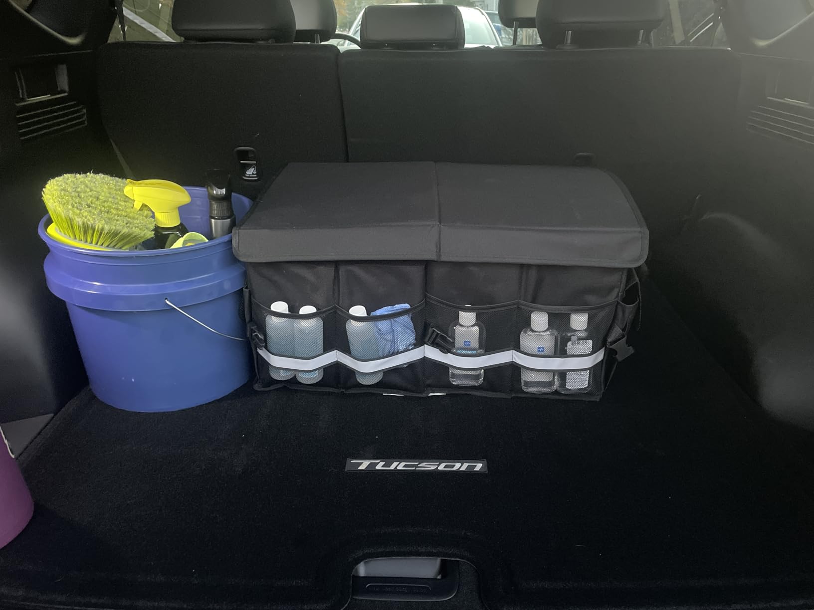 K KNODEL Car Trunk Organizer with Lid, Collapsible Car Trunk Storage Organizer, Car Organizer and Storage for SUV, Truck, Sedan (Medium, Black) customer photo 2