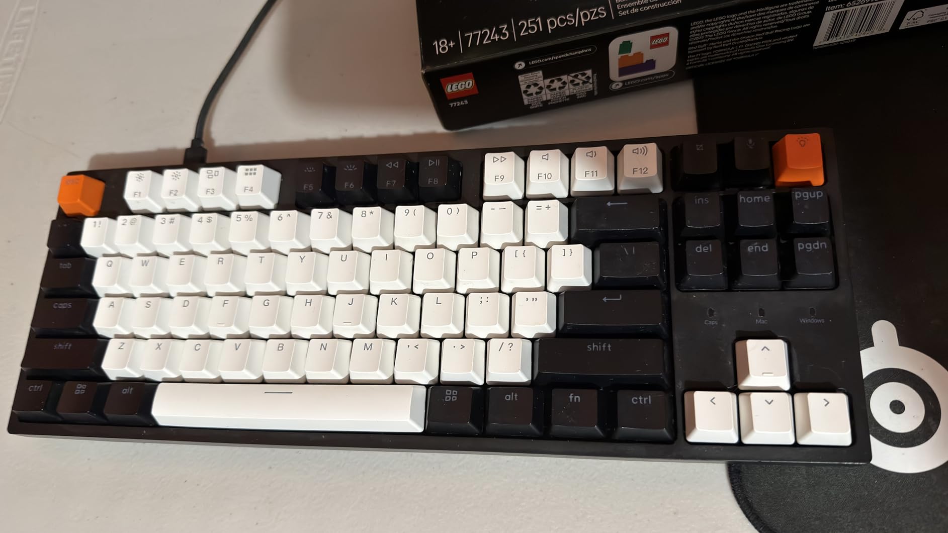 Keychron C1 Hot-swappable Wired Mechanical Computer Keyboard with Gateron G Pro Brown Switch/Double-Shot ABS Keycaps/White Backlight/USB Type-C Cable, Tenkeyless 87 Keys for Mac Windows PC customer photo 1
