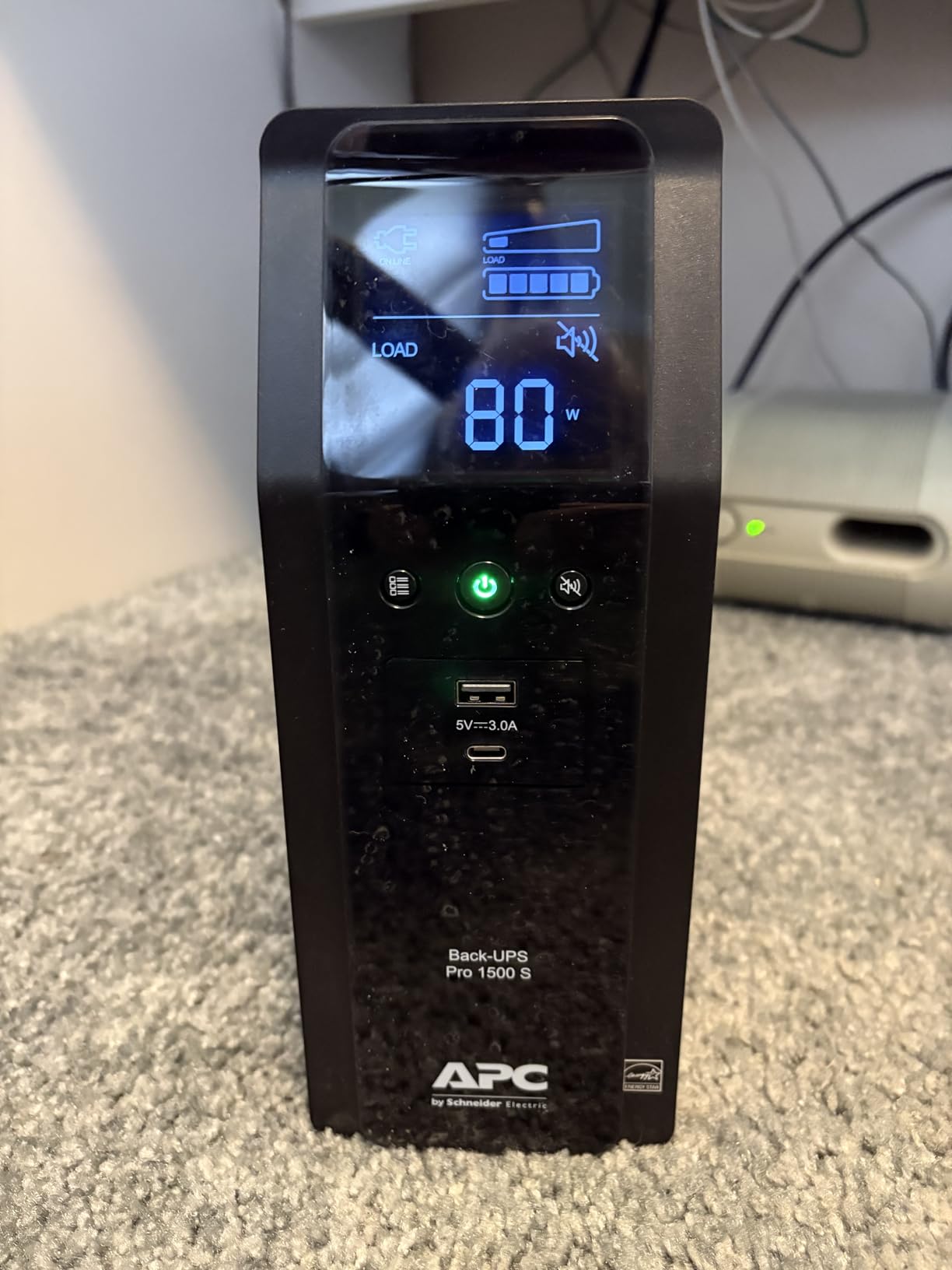 APC UPS 1500VA/900W Pure Sine Wave UPS for Computer, Electronics, BR1500MS2 | Back-UPS Pro sinewave UPS for PC, gaming & home offices. Surge protection, AVR, USB-C charging, User-replaceable battery customer photo 1