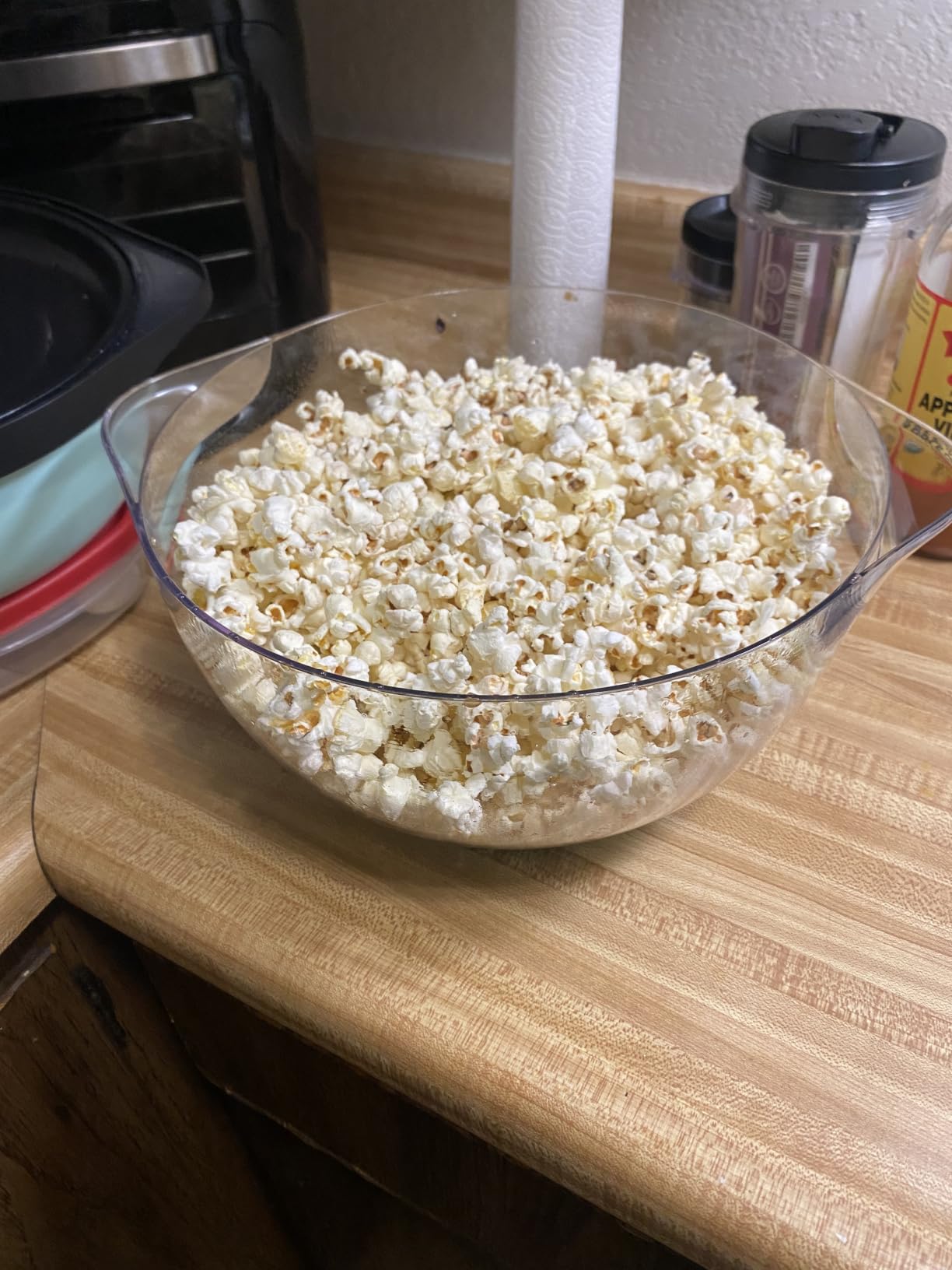 Dash SmartStore Deluxe Stirring Popcorn Maker - Hot Oil Electric Popcorn Popper with Butter-Warming Tray, Clear Serving Bowl, Storage Lid & Measuring Cup - 24 Cups, Aqua customer photo 1