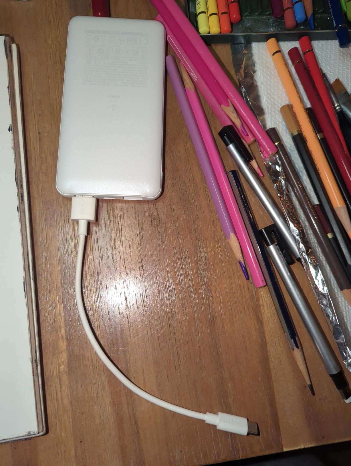Belkin Portable Charger, USB C Power Bank 10000 mAh w/ 2xUSB-A Ports, 15W w/ Type-C to Type-A Cable - iPhone 17, Air, Pro, Pro Max, Samsung Galaxy S25, Nintendo Switch 2, Google Pixel 10, etc. - Blue customer photo 1