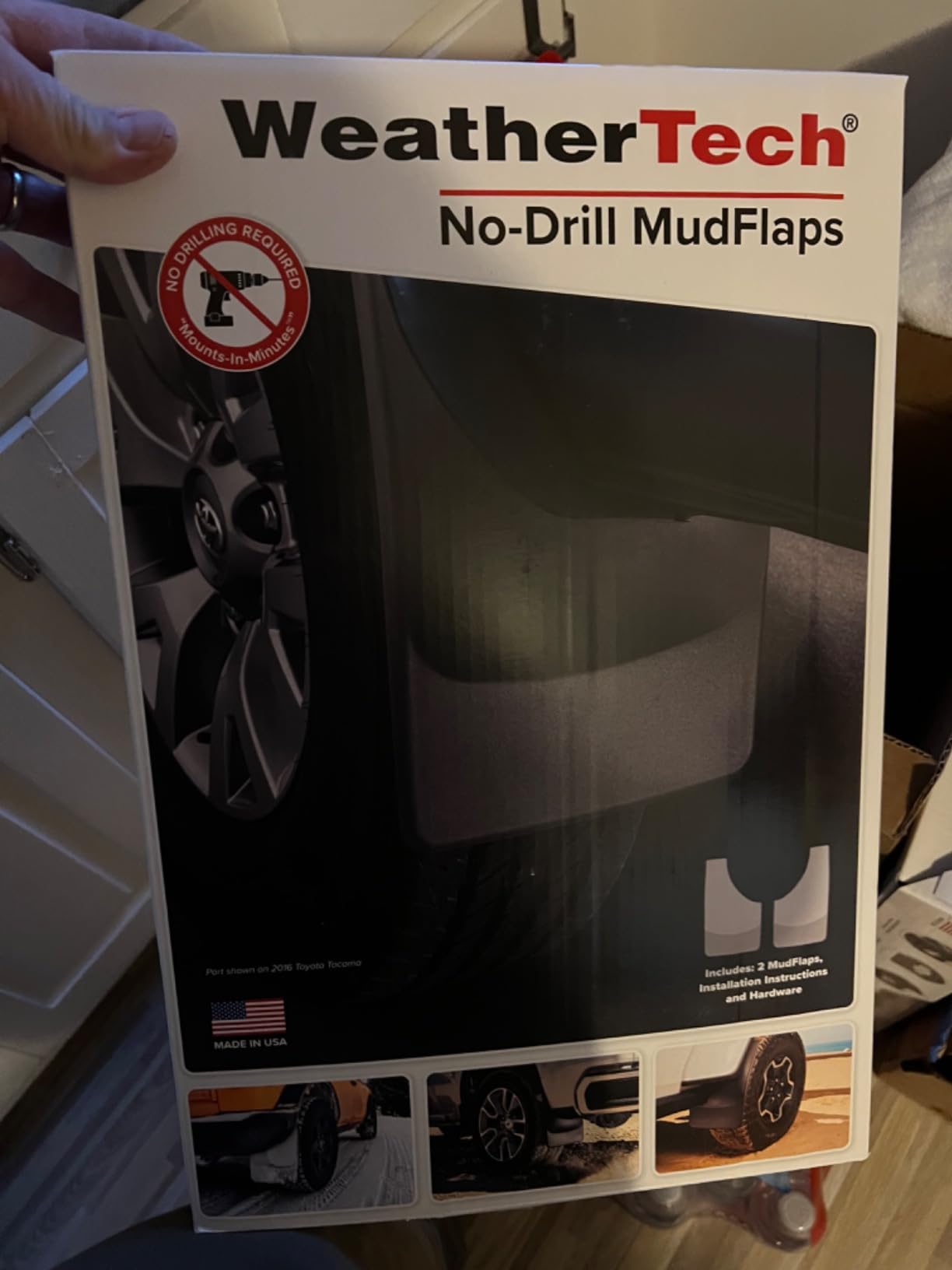 WeatherTech Custom No Drill Splash Guard MudFlaps for Ford F-150, F-150 - Front & Rear Set (110134-120134), Black customer photo 1