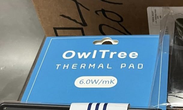 OwlTree 4 Pack Thermal Pad,100x100mm 0.5mm 1mm 1.5mm 2mm Highly Efficient Thermal Conductivity 6.0 W/mK,Heat Resistant Silicone Thermal Pads for Laptop Heatsink CPU GPU SSD IC LED Cooler customer photo 1