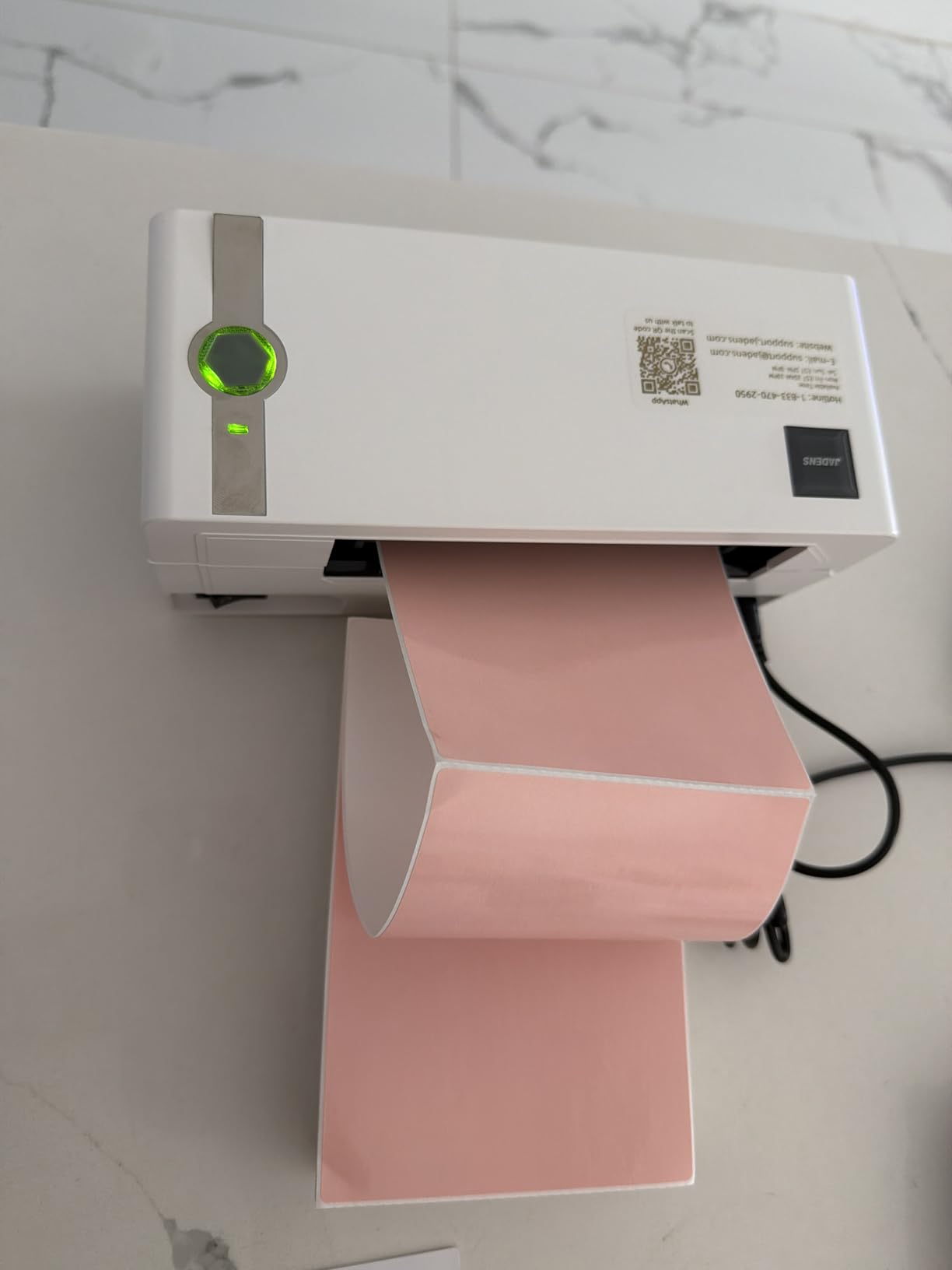 JADENS Bluetooth Thermal Shipping Label Printer - Wireless 4x6 Shipping Label Printer, Compatible with Android, iPhone, Windows & Mac, Widely Used for Amazon, Shopify, Etsy, USPS customer photo 2