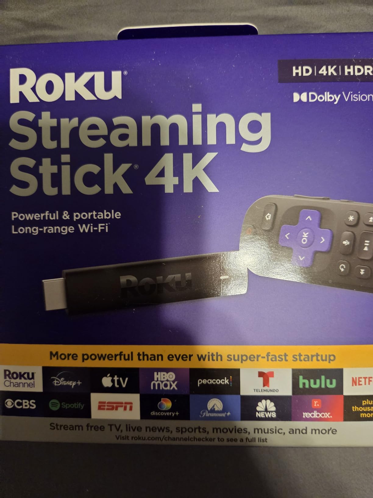 Roku Streaming Stick 4K - HDR & Dolby Vision Roku Streaming Device for TV with Voice Remote & Long-Range Wi-Fi - Free & Live TV customer photo 2