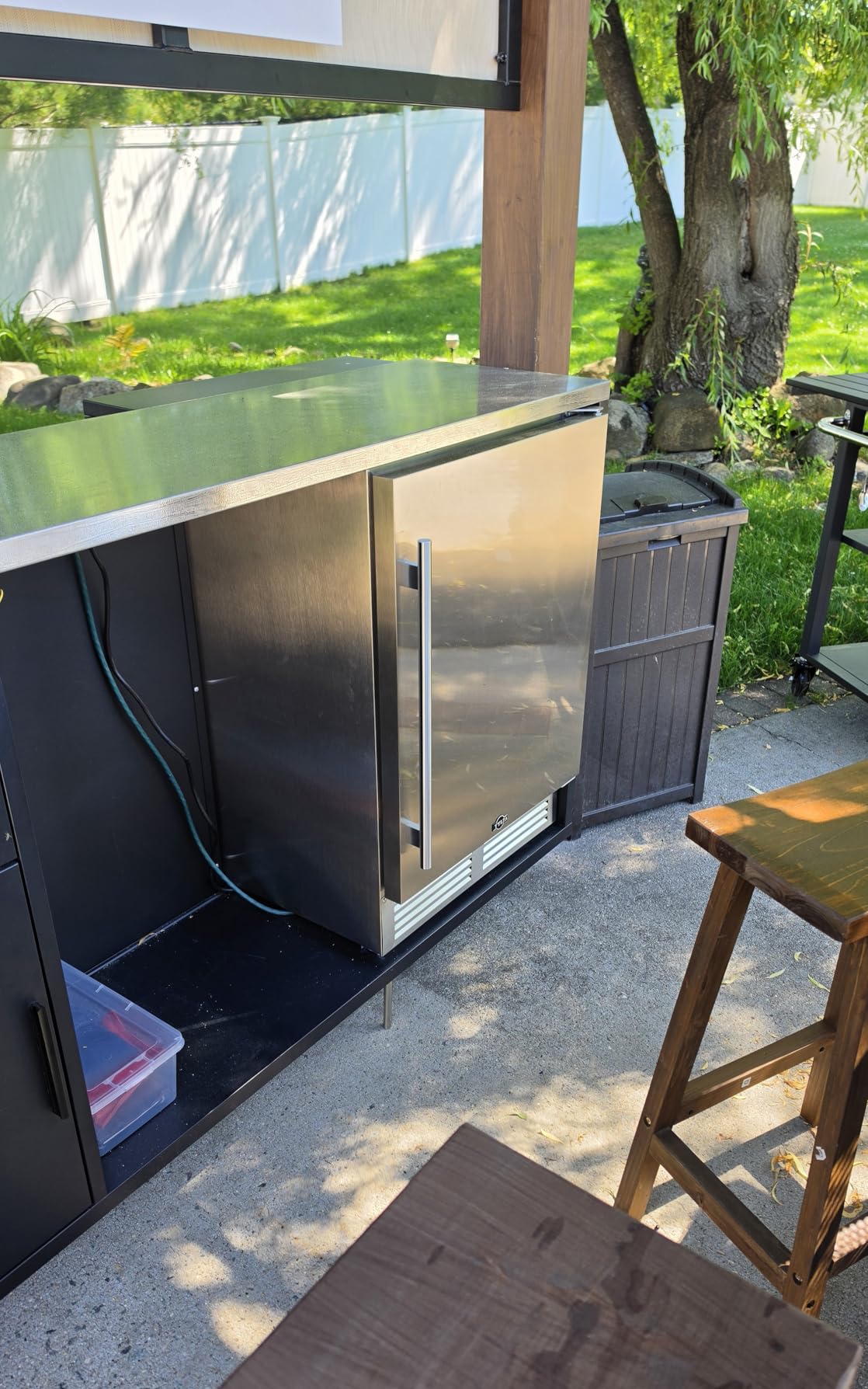 Tylza 24 Inch Under Counter Drawer Fridge, Built-in Beverage Refrigerator for Home and Commercial Use, Stainless Steel Door, Fast Cooling, Low Noise, 37-65 F customer photo 1