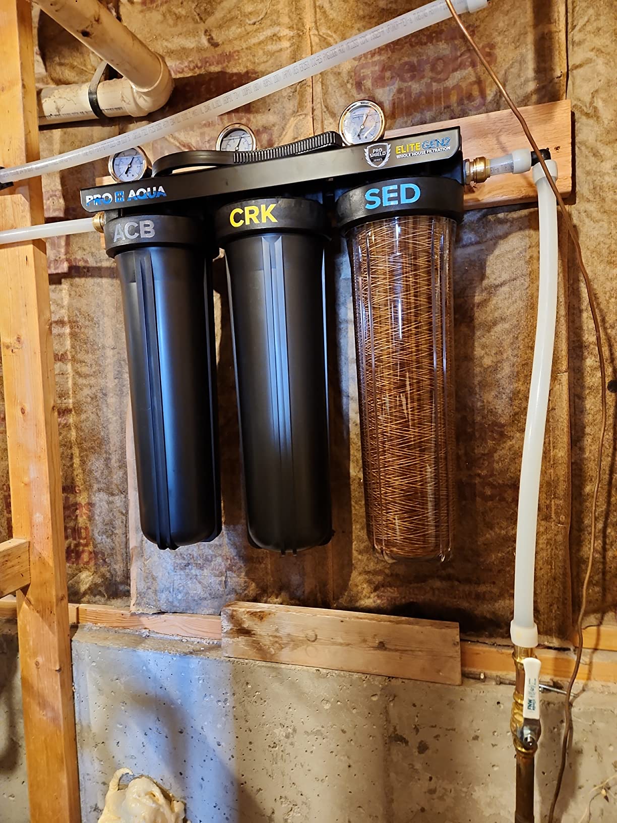 PRO+AQUA Elite 5-Stage Whole House Water Softener and Filter Bundle System for Well Water | Reduces Heavy Metals, Iron, Sulfur, Sediment, Chlorine, and More | Ideal for 3-4 Bathrooms customer photo 1