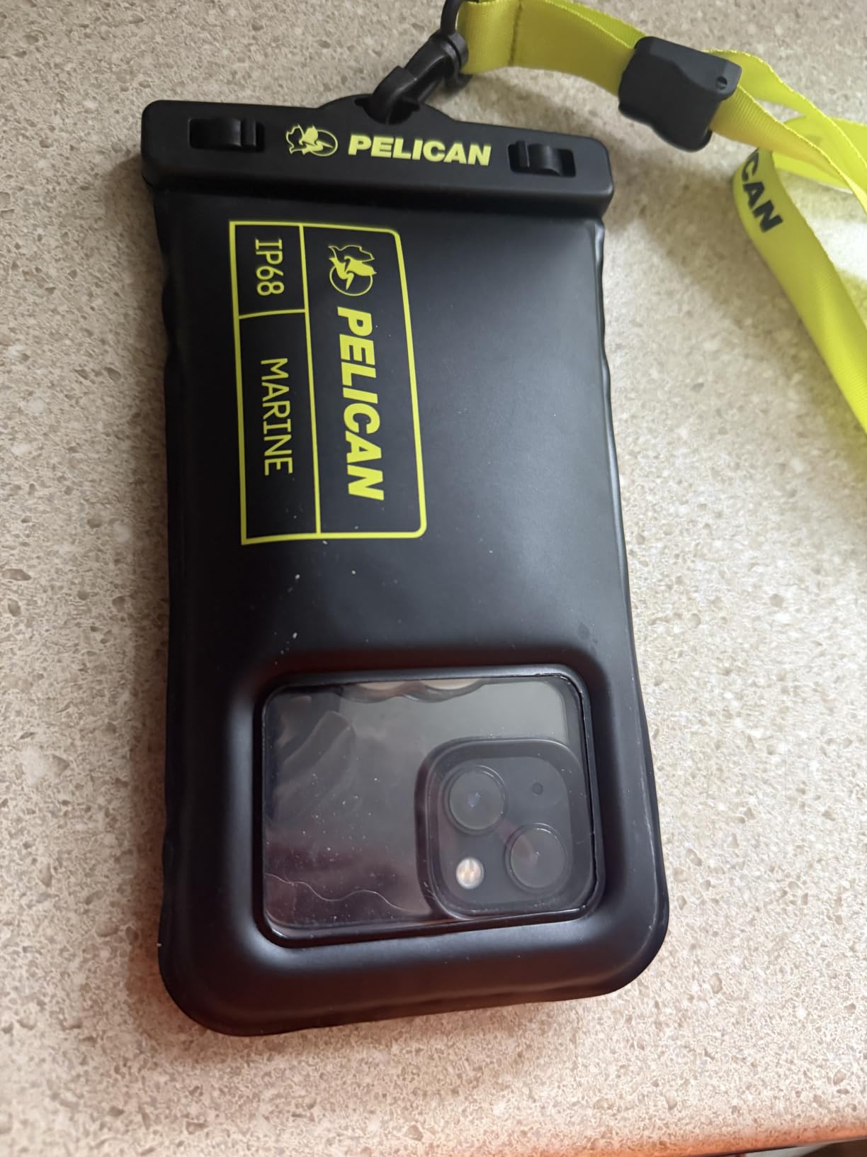 Pelican 2 Pack Marine Waterproof Phone Pouch (Regular) - Black/Hi-Vis Yellow customer photo 2