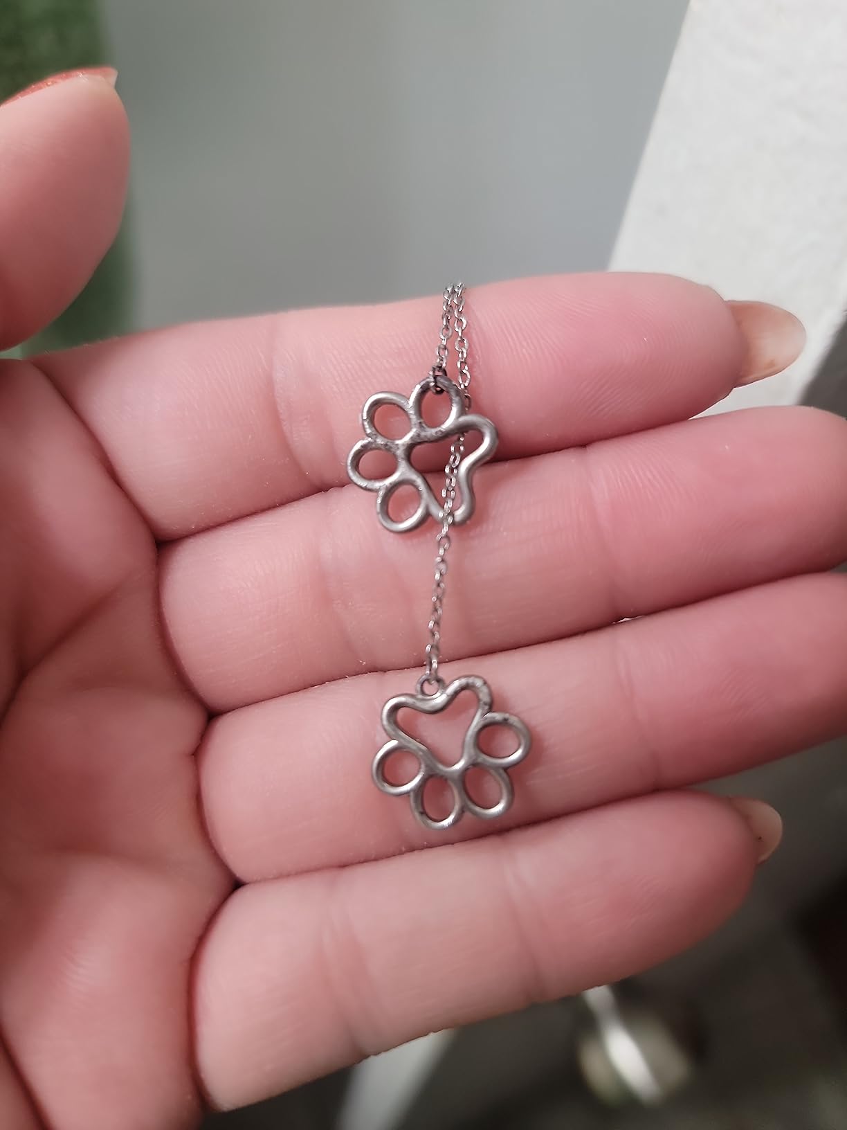 YFN Veterinarian Gifts 925 Sterling Silver Paw Print Y Necklace for Women Veterinary Student Graduation Jewelry for Christmas, Valentine's Day, Mother's Day, Birthday - Gift Box Included customer photo 1