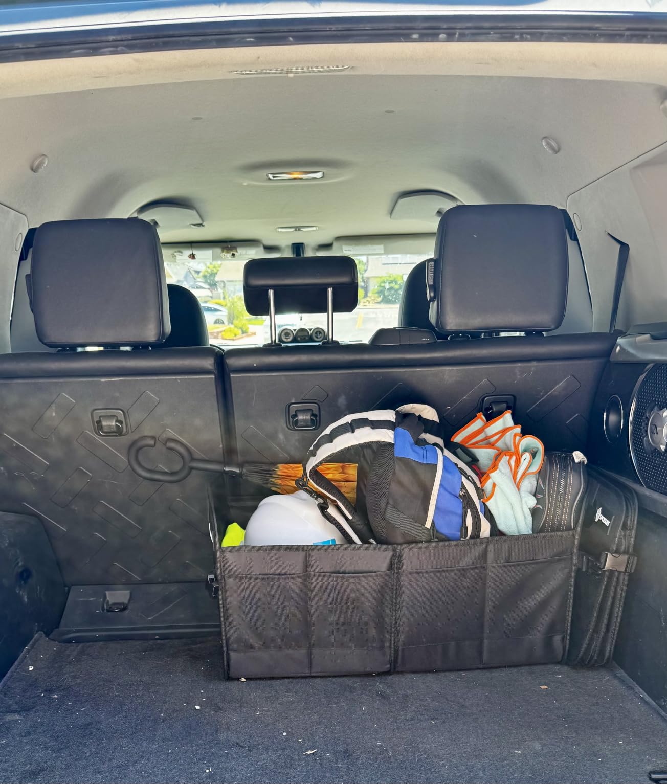 Sposuit Trunk Organizer for Car - 70L Collapsible Car Storage with 11 Pockets & Reinforced Handles, SUV Trunk Organizers for Grocery Cargo(Black) customer photo 1
