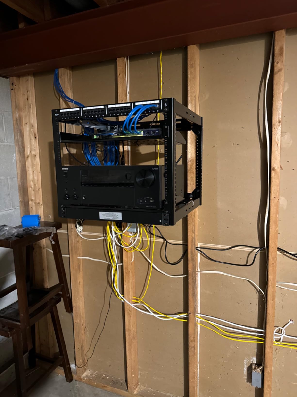 10U Server Rack Heavy Duty Open Frame Network Rack Mount 19 Inch - Wall Mount or Floor Standing IT Equipment Cabinet - 400lbs Capacity Networking Data Center Rack with 2 Vented Shelves - Vivlly customer photo 2