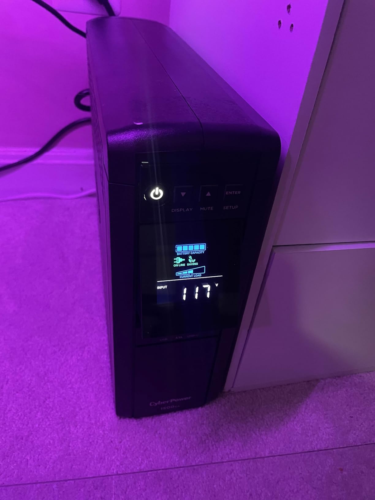 CyberPower CP1500PFCRM2U PFC Sinewave UPS Battery Backup | 1500VA/1000W, 8 Outlets, AVR, Short Depth 2U Rackmount, UL Certified customer photo 2
