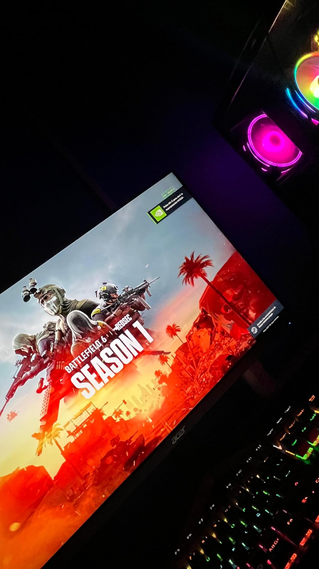Acer Nitro KG241Y Sbiip 23.8 Full HD (1920 x 1080) VA Gaming Monitor | AMD FreeSync Premium Technology | 165Hz Refresh Rate | 1ms (VRB) | ZeroFrame Design | 1 x Display Port 1.2 & 2 x HDMI 2.0, Black customer photo 2