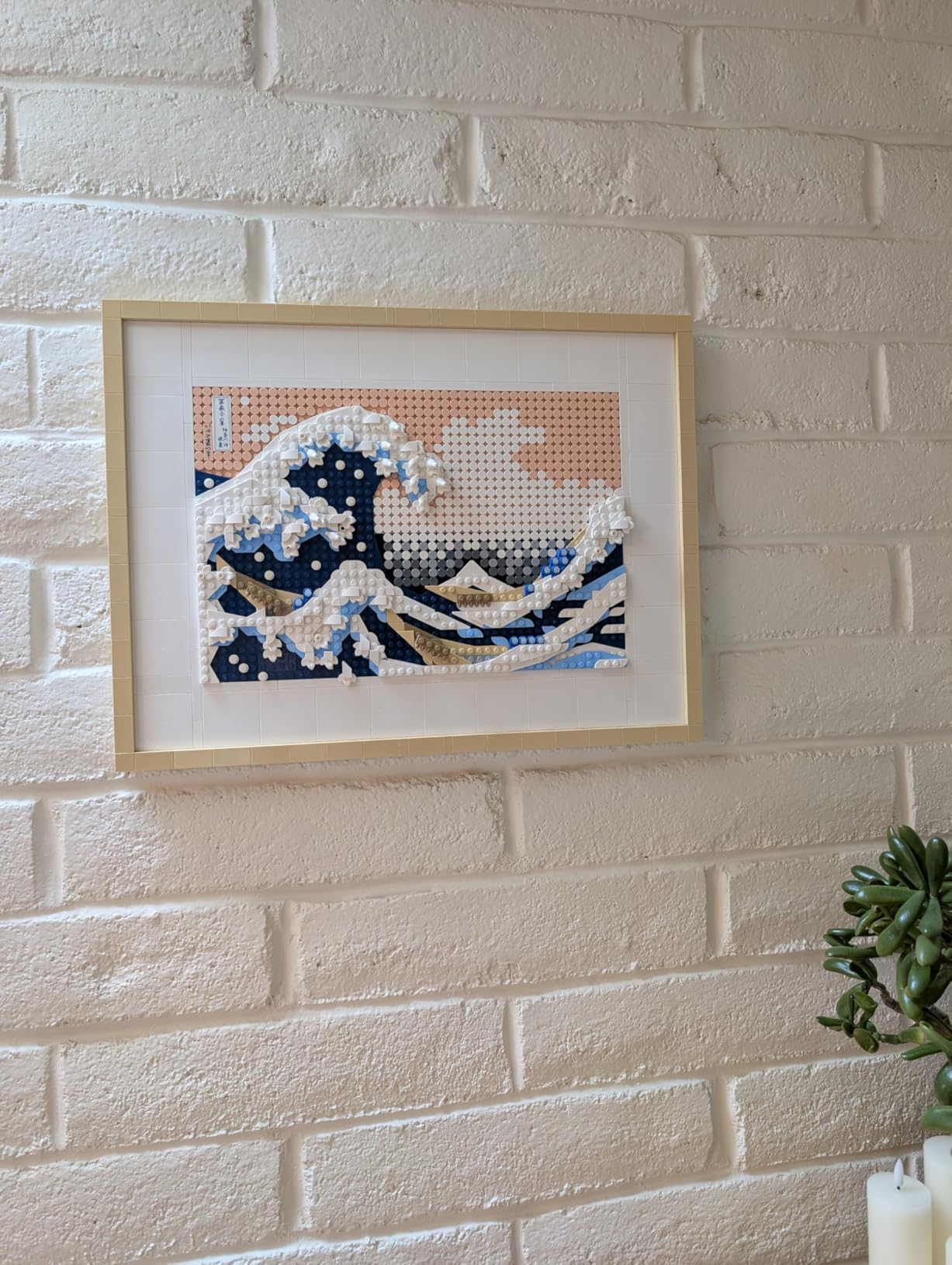 LEGO Art Hokusai The Great Wave Framed Japanese Wall Art Building Set - Unique Wall Decor for Home, Room, or Office - Fun Activity for Adults, Ages 18+ - Gift for Men and Women - 31208 customer photo 1