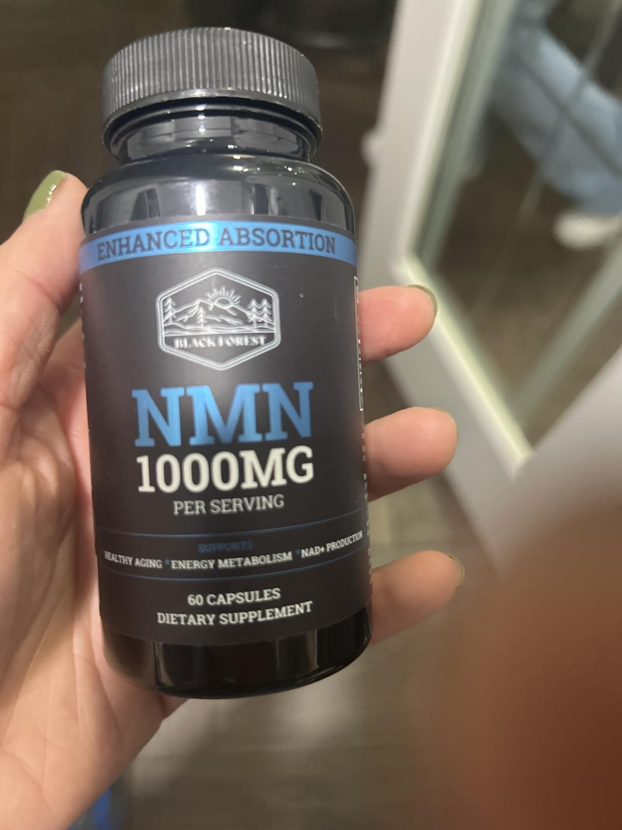 Black Forest NMN Supplements 1000mg (Nicotinamide Mononucleotide) 99% Pure, Stabilized Form, BioPerine® for Enhanced Bioavailability (60 Capsules) (NMN 1000mg per Serving) NAD Supplement for NAD customer photo 1