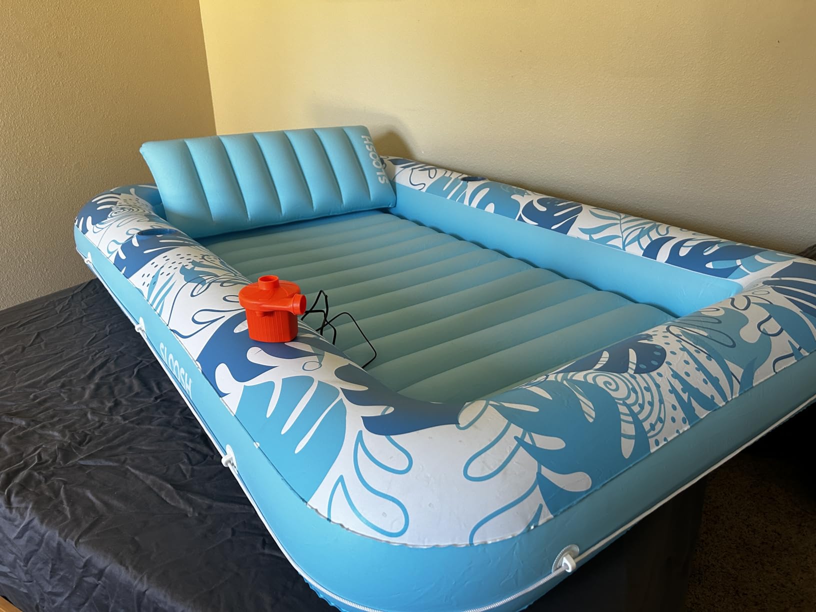 SLOOSH Inflatable Tanning Pool Lounger Float, 85