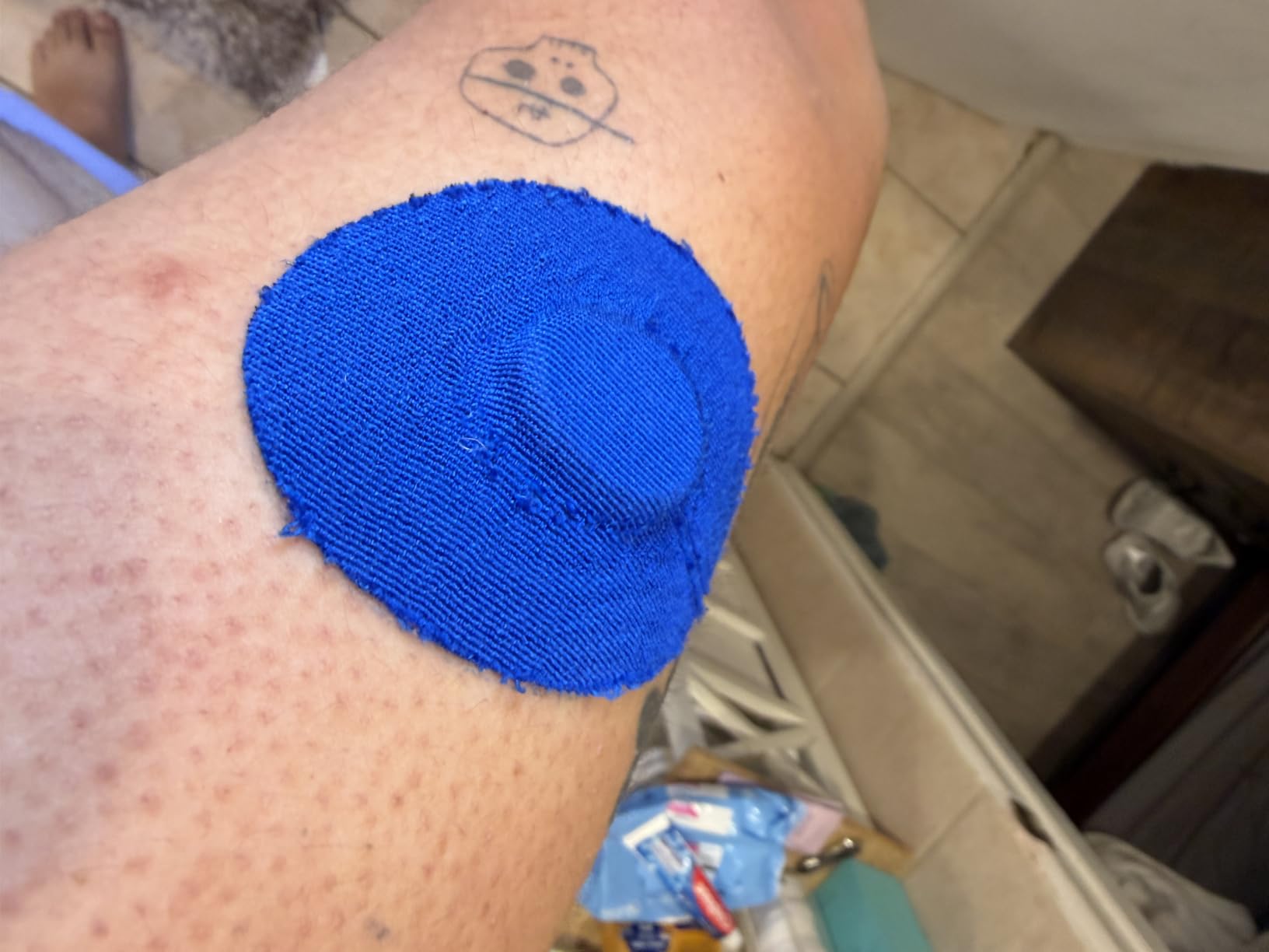 Skin Grip Adhesive Patches Compatible with Dexcom G7 & Stelo CGM - Waterproof & Sweatproof Cover for Continuous Glucose Monitor Sensor, Stays Secure for 10-15 Days - 20 Pack, Tan customer photo 1