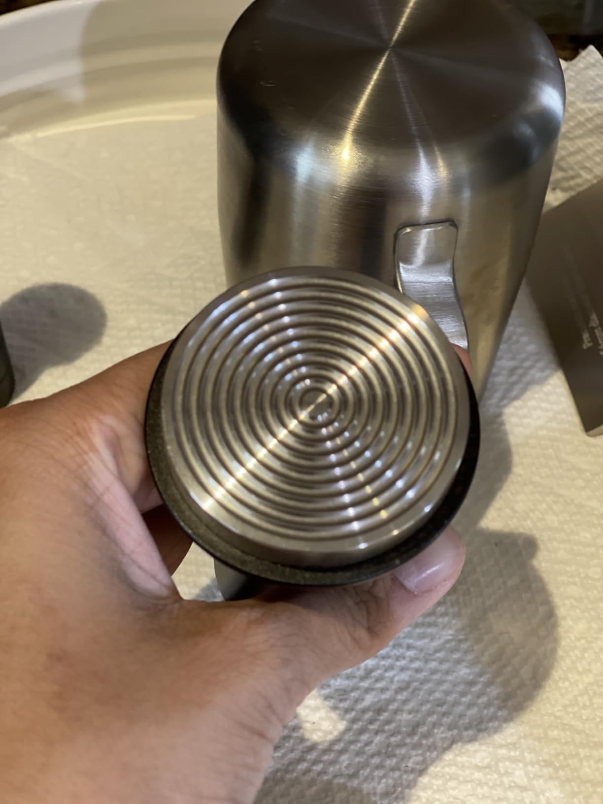 IKAPE 53.3mm Espresso Tamper - Premium Barista Coffee Tamper with Calibrated Spring Loaded, Threaded Stainless Steel Base Tamper Fits for Breville Series 54mm Portafilter Basket customer photo 2