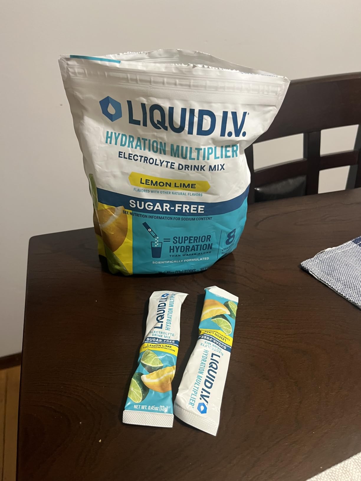 Liquid I.V. Hydration Multiplier Sugar-Free - Lemon Lime | Electrolyte Powder Drink Mix | 1 Pack (14 Servings) customer photo 2