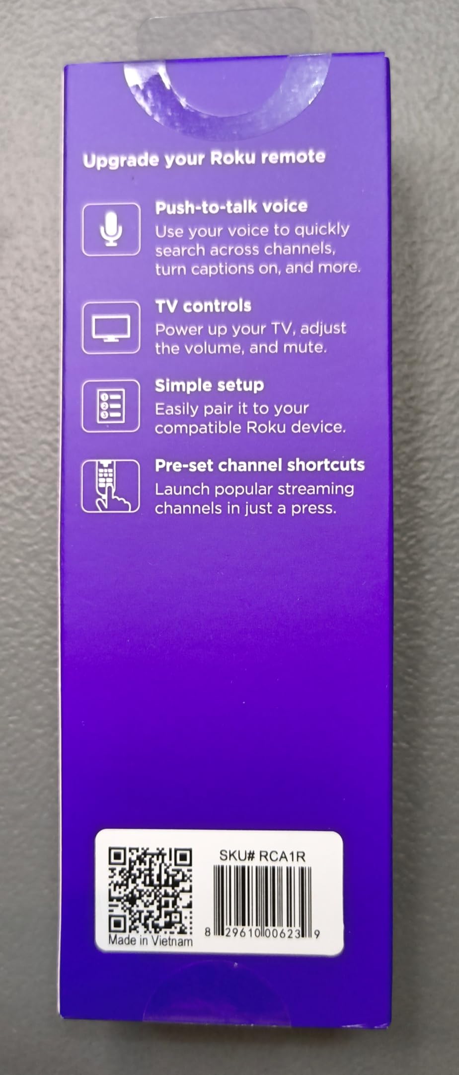 Roku Voice Remote | Replacement TV Remote Control with Voice Control, Simple Setup, & Pre-Set App Shortcuts - Compatible with Roku TV, Players, & Audio Devices customer photo 2