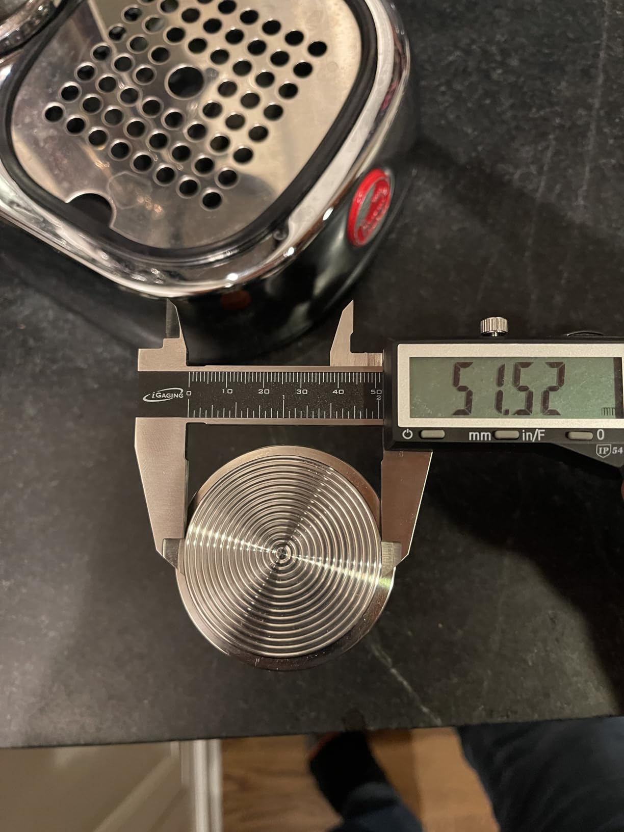 54mm Espresso Tamper for Breville Machine Rosewood KNODOS Auto Leveling, Double Spring Loaded Wooden 30LB Calibrated Coffee Tamper customer photo 1