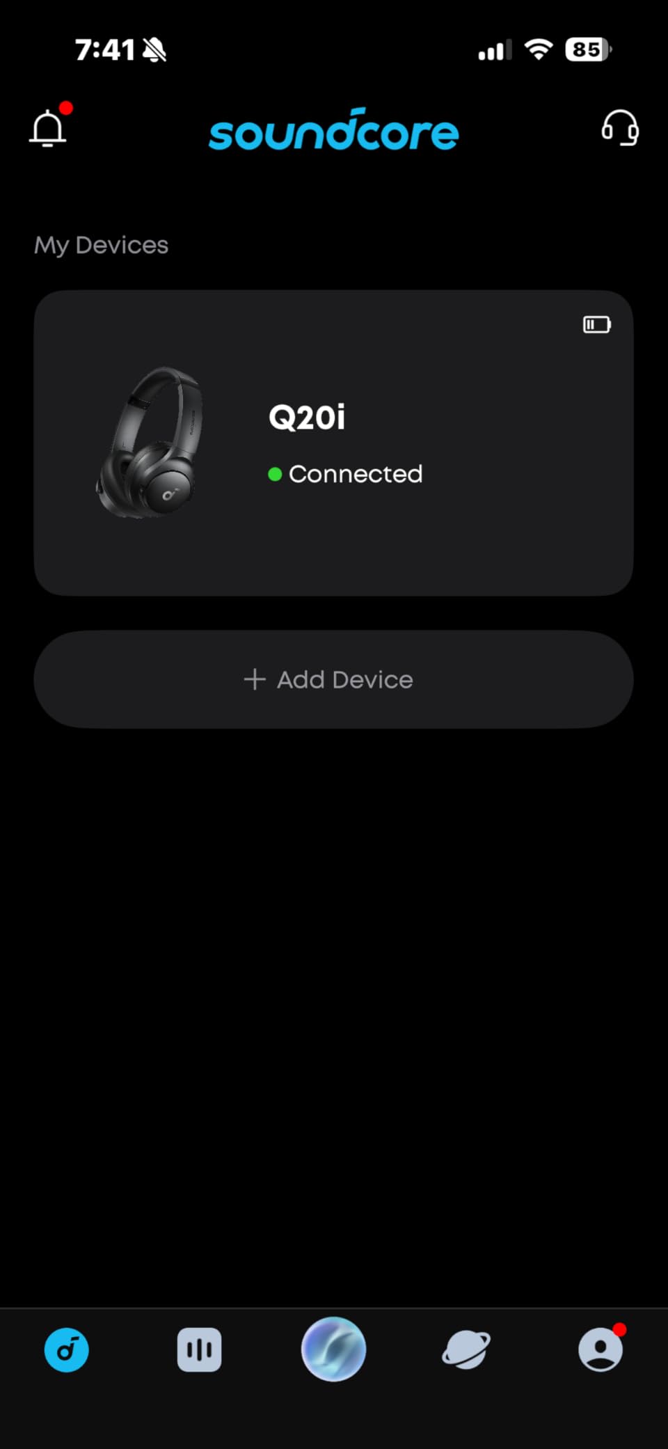 Soundcore by Anker Q20i Hybrid Active Noise Cancelling Headphones, Wireless Over-Ear Bluetooth, 40H Long ANC Playtime, Hi-Res Audio, Big Bass, Customize via an App, Transparency Mode customer photo 1