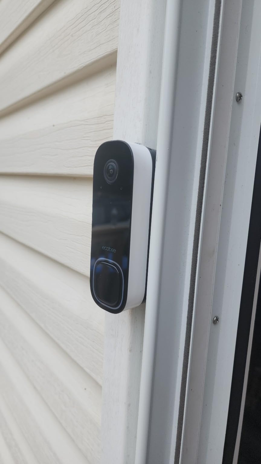 ecobee Smart Video Doorbell Camera Wired 1080p HDR, Smart Alerts | 187° diagonal field of view, Night vision, Two-way talk, 30-day snapshot storage, Works -13 to 113°F, Radar tracking customer photo 2