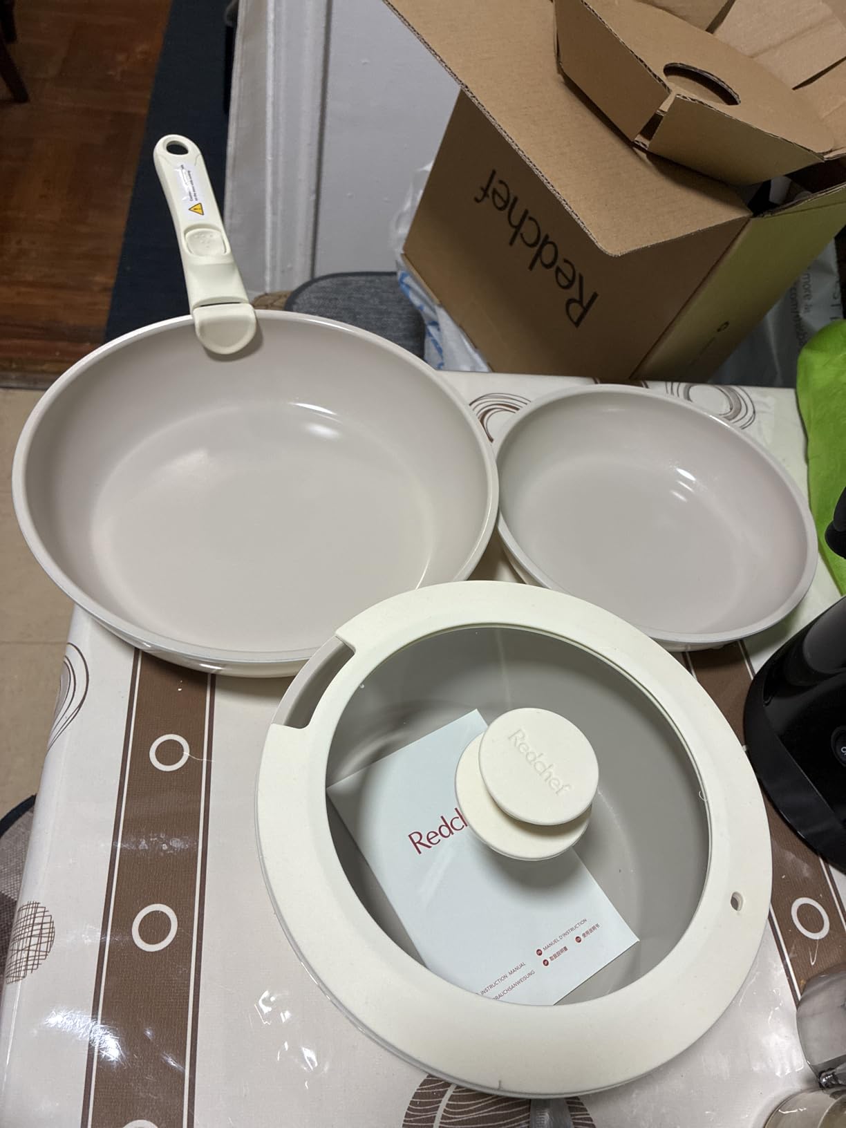 Redchef Ceramic Pots and Pans Set Non Stick, Nonstick Kitchen Cookware Sets, Non Toxic Pots and Pans Set Non Stick, PFAS PFOA & PTFE Free, Detachable Handle Pots and Pans 5 Piece, RV Cookware customer photo 1
