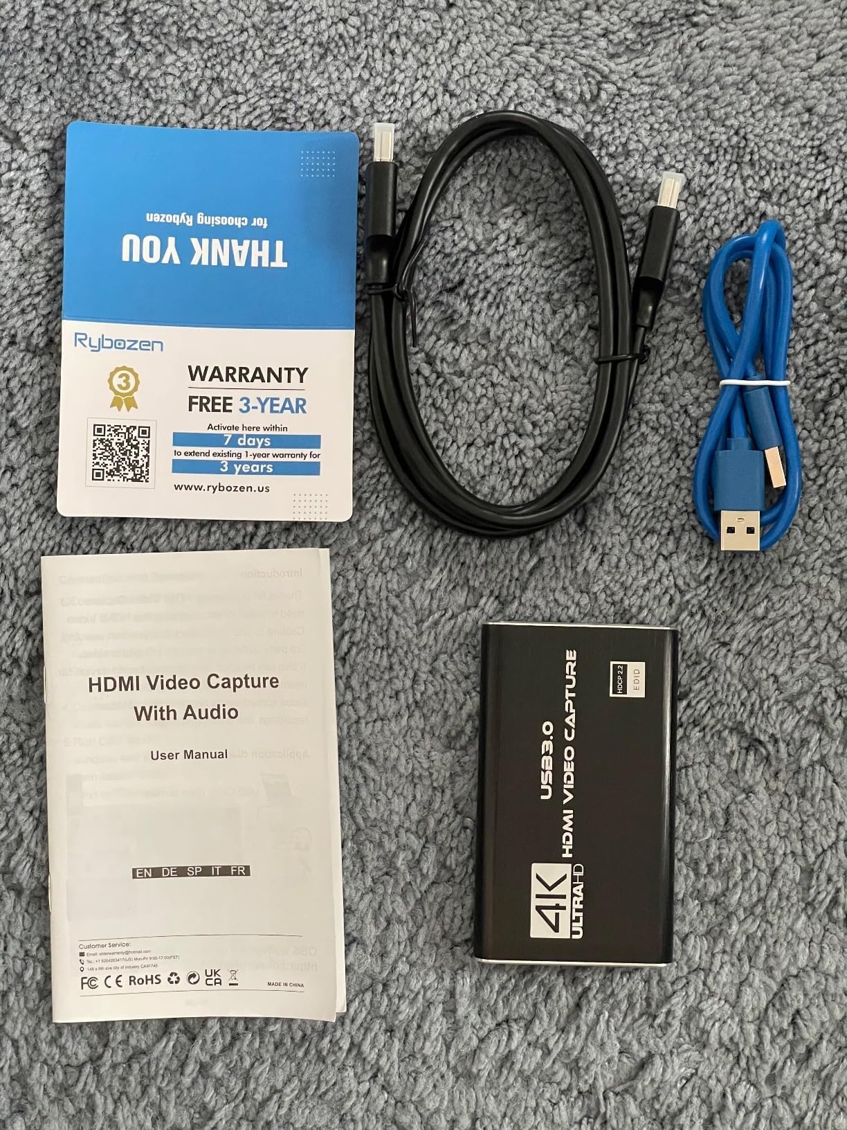 4K HDMI Capture Card for Streaming, Full HD 1080P 60FPS USB 3.0 Cam Link Game Audio Video Capture Card, Work with Camera/Nintendo Switch/Xbox/PS4/PS5/PC/OBS (Black) customer photo 1