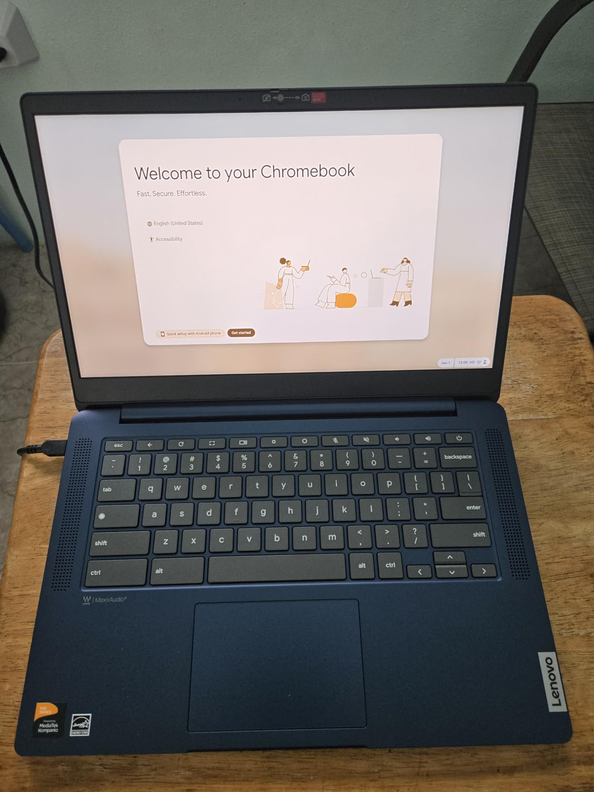 Lenovo Flagship Chromebook, 14'' FHD Touchscreen Slim Thin Light Laptop Computer, 8-Core MediaTek Kompanio 520 Processor, 4GB RAM, 64GB eMMC, WiFi 6, Chrome OS, Abyss Blue customer photo 2