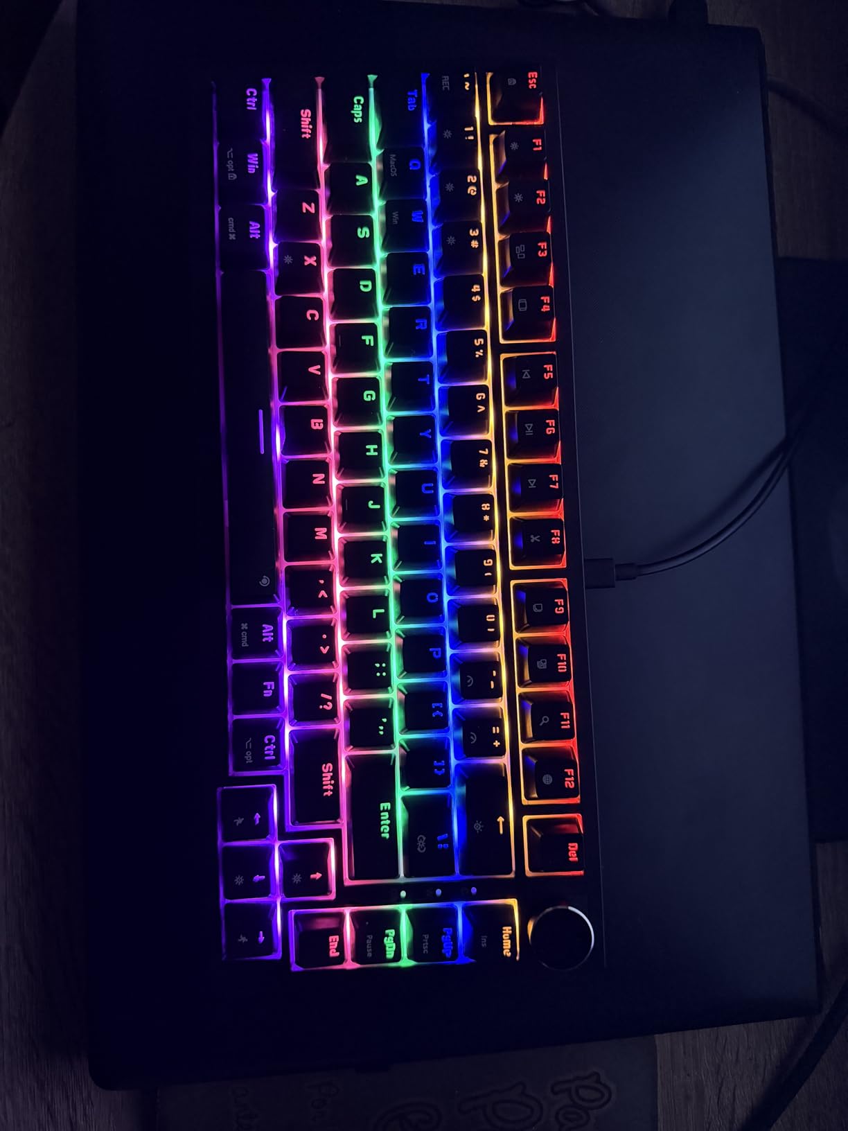 Newmen GM326 75% Percent Mechanical Keyboard,Wired Mini Backlit Hot Swappable Gaming Mechanical Keyboard with Knob,82 Keys Anti-Ghosting Compact White Gaming Keyboards for PC Win Mac,Red Switch customer photo 2