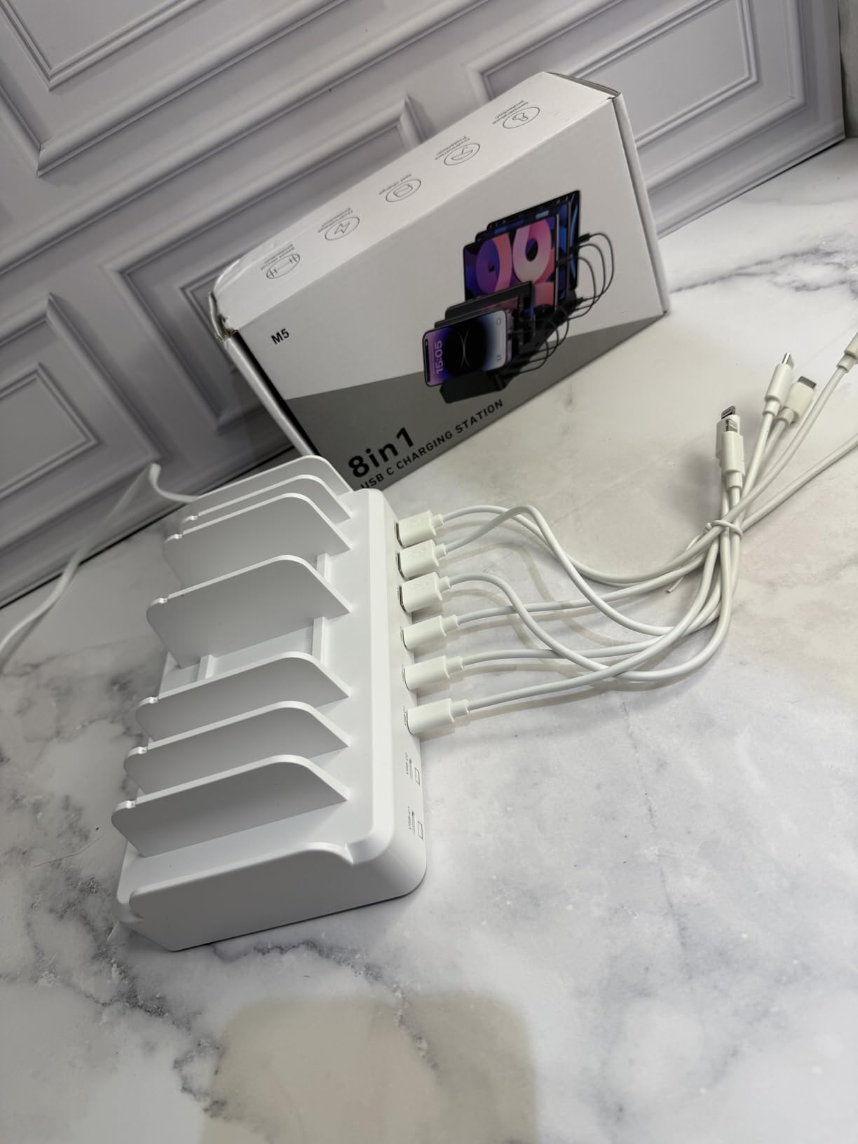 Lcssio 300W Charging Station for Multiple Devices, 8 Port Fast Charger customer photo 2