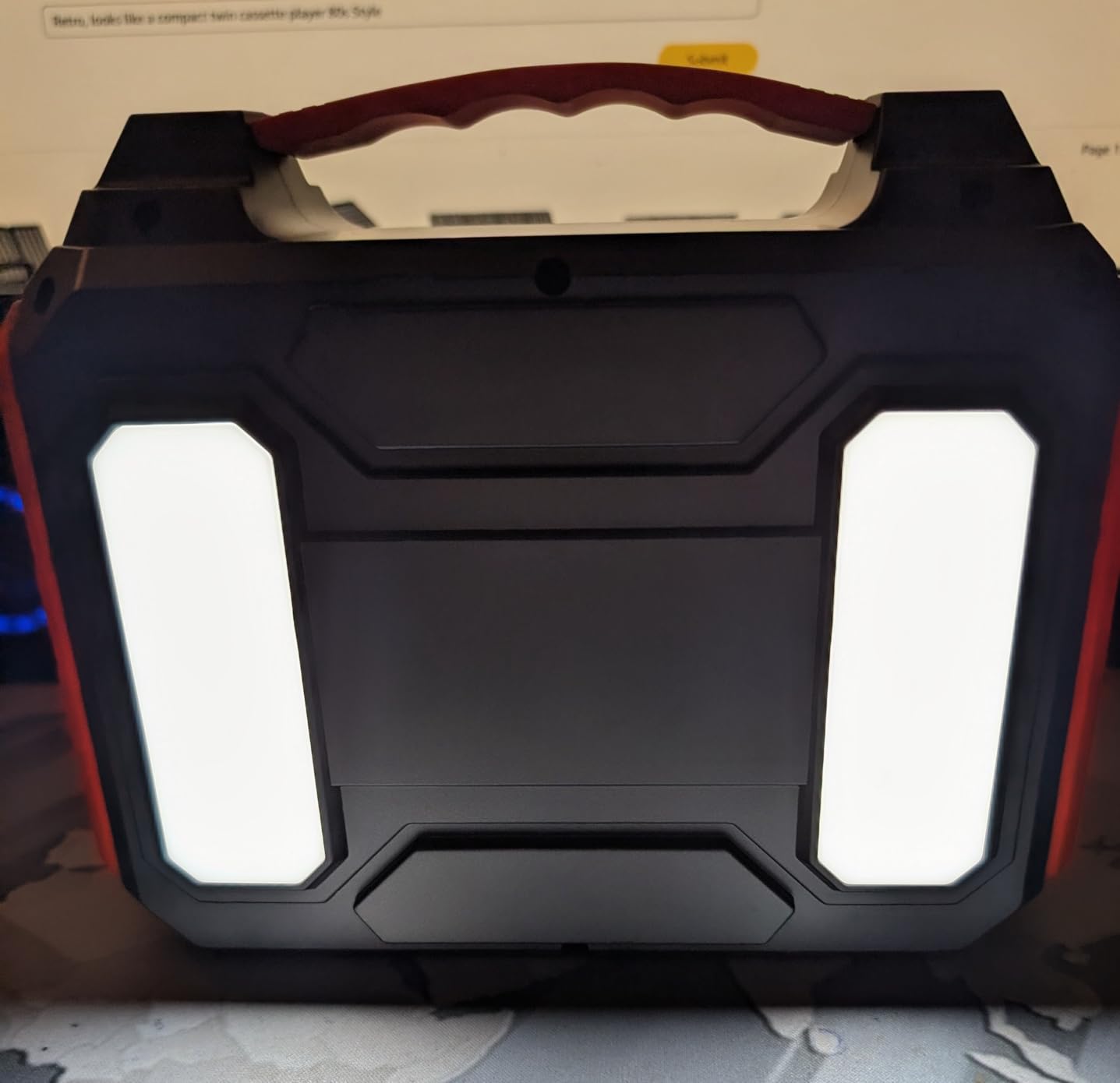 Portable Solar Generator, 300W Portable Power Station with Foldable 60W Solar Panel,110V Pure Sine Wave 280Wh Battery Power Pack with USB DC AC Outlet for Camping Smart Devices RV Van Outdoor-Orange customer photo 2
