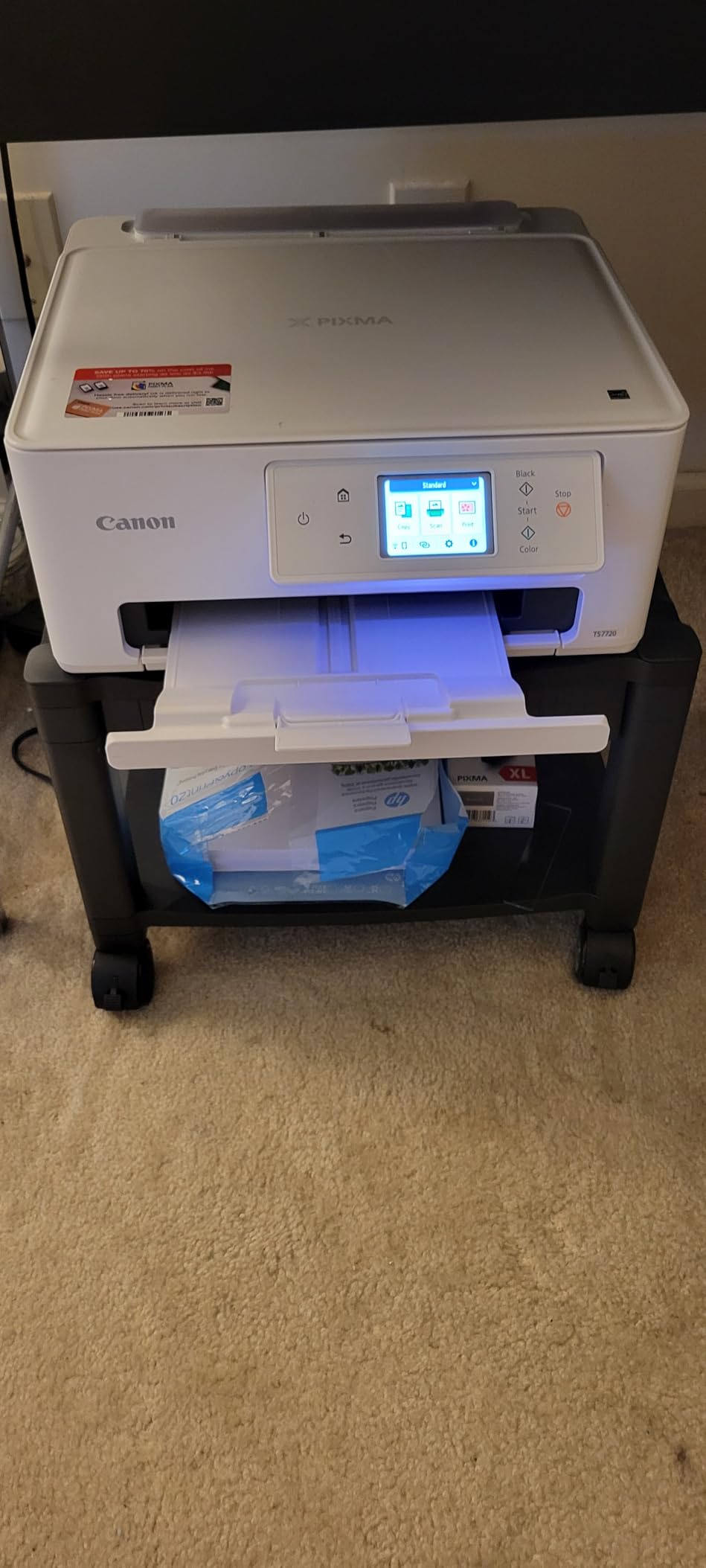 Canon PIXMA TS7720 Wireless All-in-One Color Inkjet Printer - Print, Copy, Scan - Auto Duplex, 15/10 PPM, 2.7 Touchscreen, Compact Home Photo Printer with Easy Setup customer photo 1