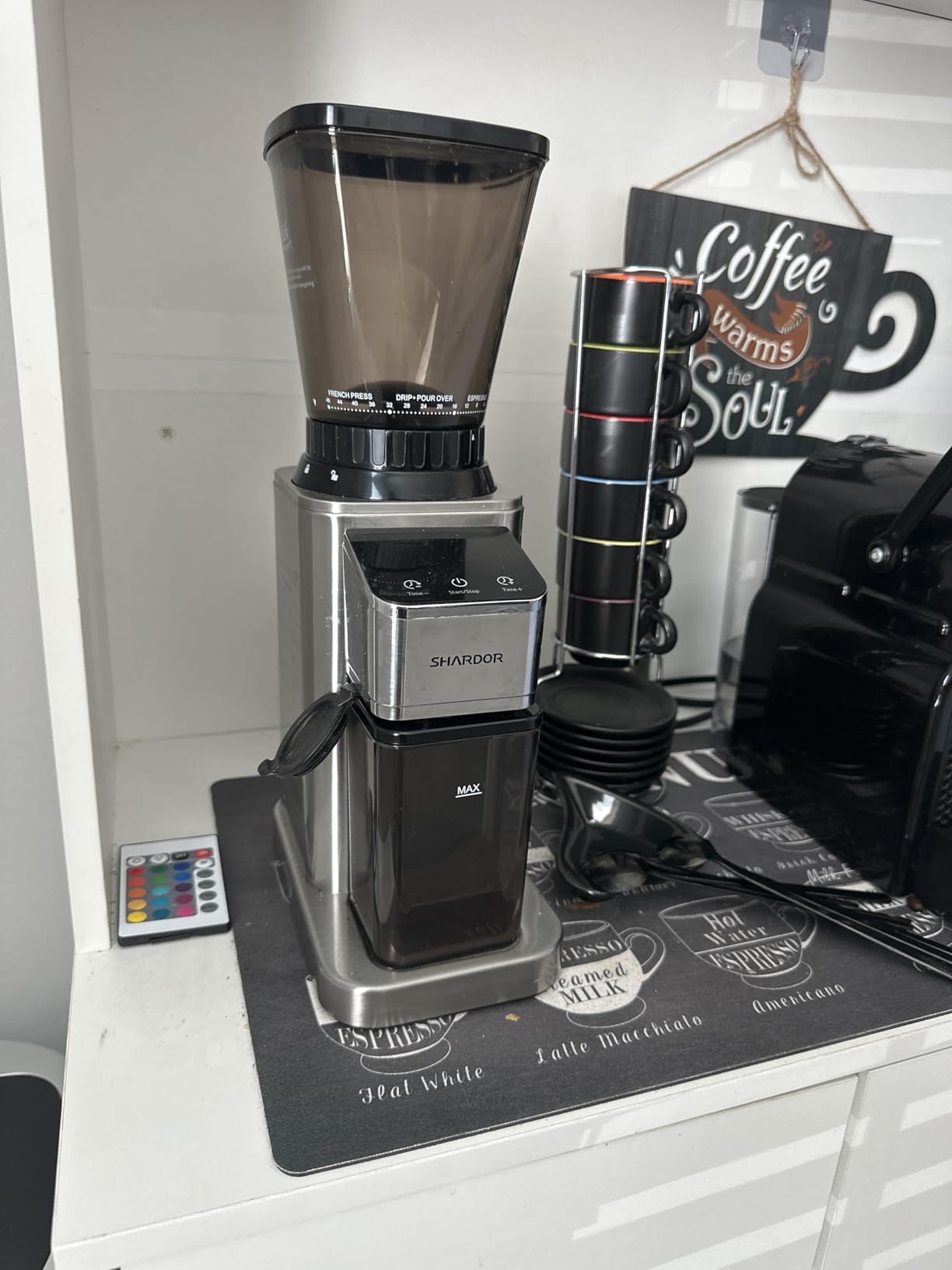 SHARDOR Professional Conical Burr Coffee Grinder, Coffee Bean Grinder with 48 Grind Settings for Espresso, Drip & French Press, Upgraded Anti-Static Technology, Precision Timer, Stainless Steel customer photo 2