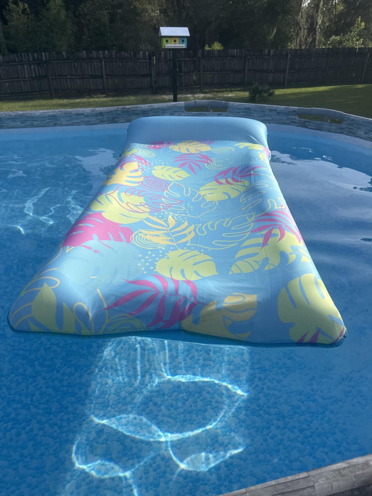 SLOOSH Inflatable Pool Floats Lounger - XL Fabric Covered Pool Mat Floaties for Adults, Ultra Comfort Water Floating Lounger with Headrest for Beach Lake Swimming Pool Float Raft 72