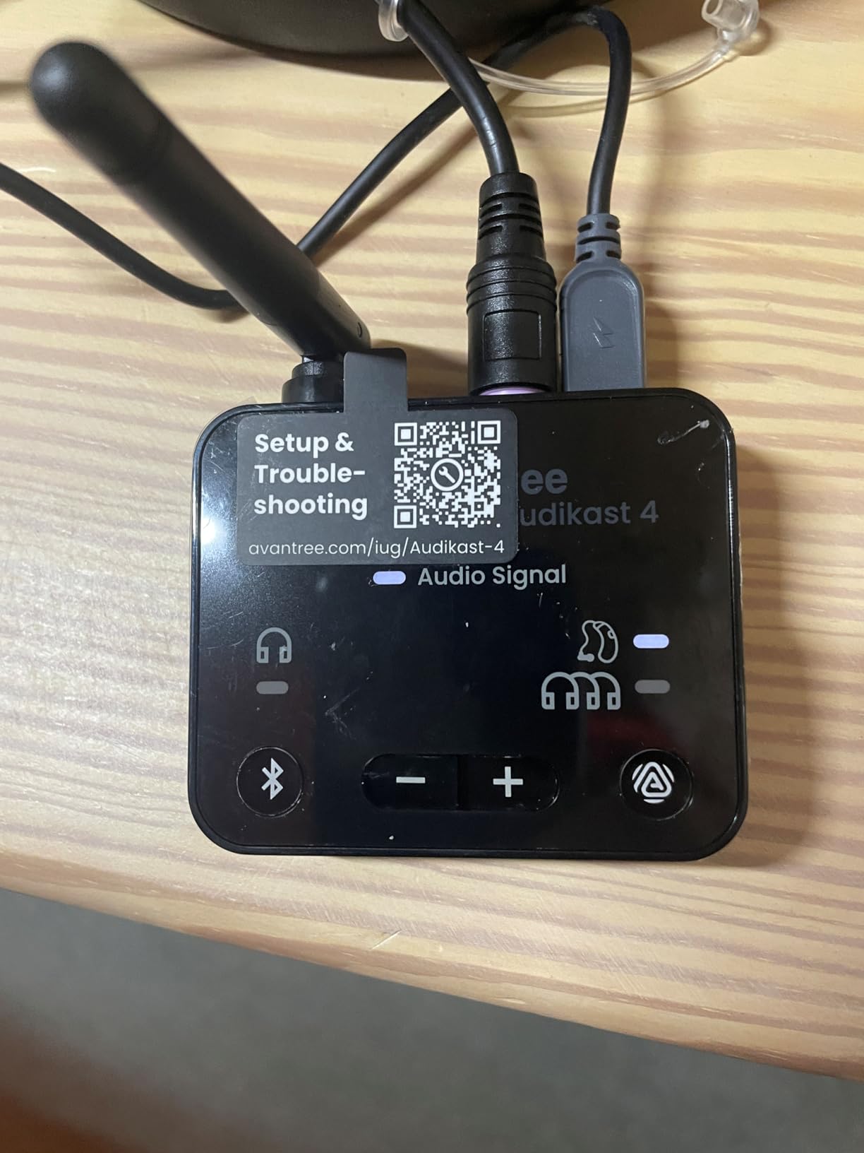 Avantree Audikast 4 - Auracast & Bluetooth TV Transmitter for Headphones & Selected Hearing Aids, aptX Adaptive & HD, Optical & AUX Output, Future-Ready & Upgradeable customer photo 2