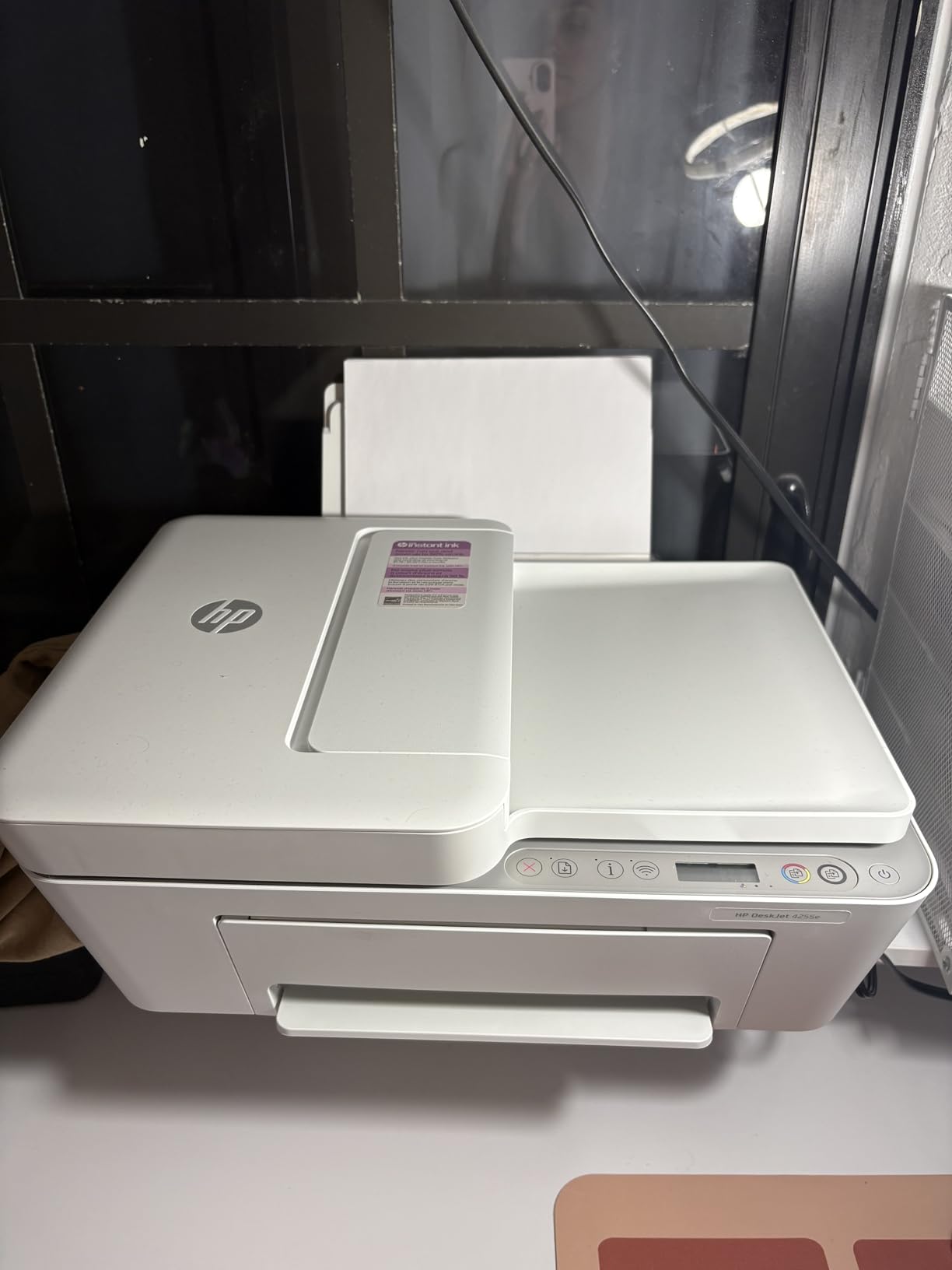 HP DeskJet 4255e Wireless All-in-One Color Inkjet Printer, Scanner, Copier, Best-for-home, 3 month Instant Ink trial included. This printer is only 2.4 ghz capable. AI-enabled (588S6A) customer photo 1