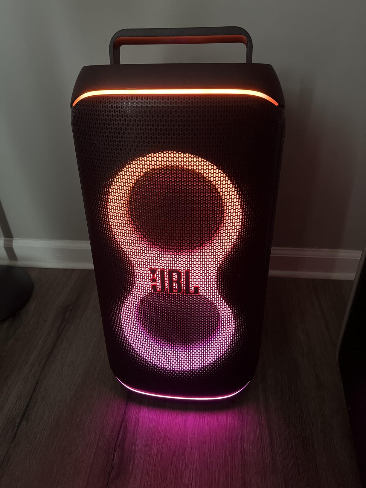 JBL PartyBox Club 120 - Portable Party Speaker with Foldable Handle, Powerful JBL Pro Sound, Futuristic lightshow, Up to 12 Hours of Play time, Splash Proof, Dual Mic & Guitar Inputs (Black) customer photo 2