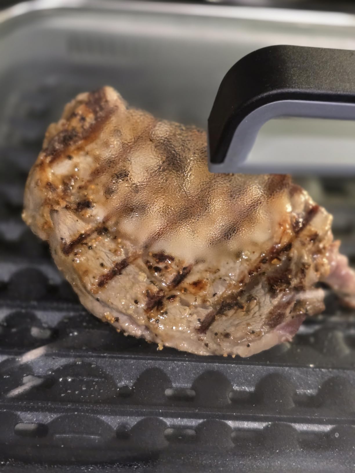 Smokeless Indoor Grill, CUSIMAX Electric Grill with Non-stick Removable Grill/Griddle Plate, 1500W Korean BBQ Grill with LED Smart Display & Tempered Glass Lid, Easy to Clean, Black customer photo 1