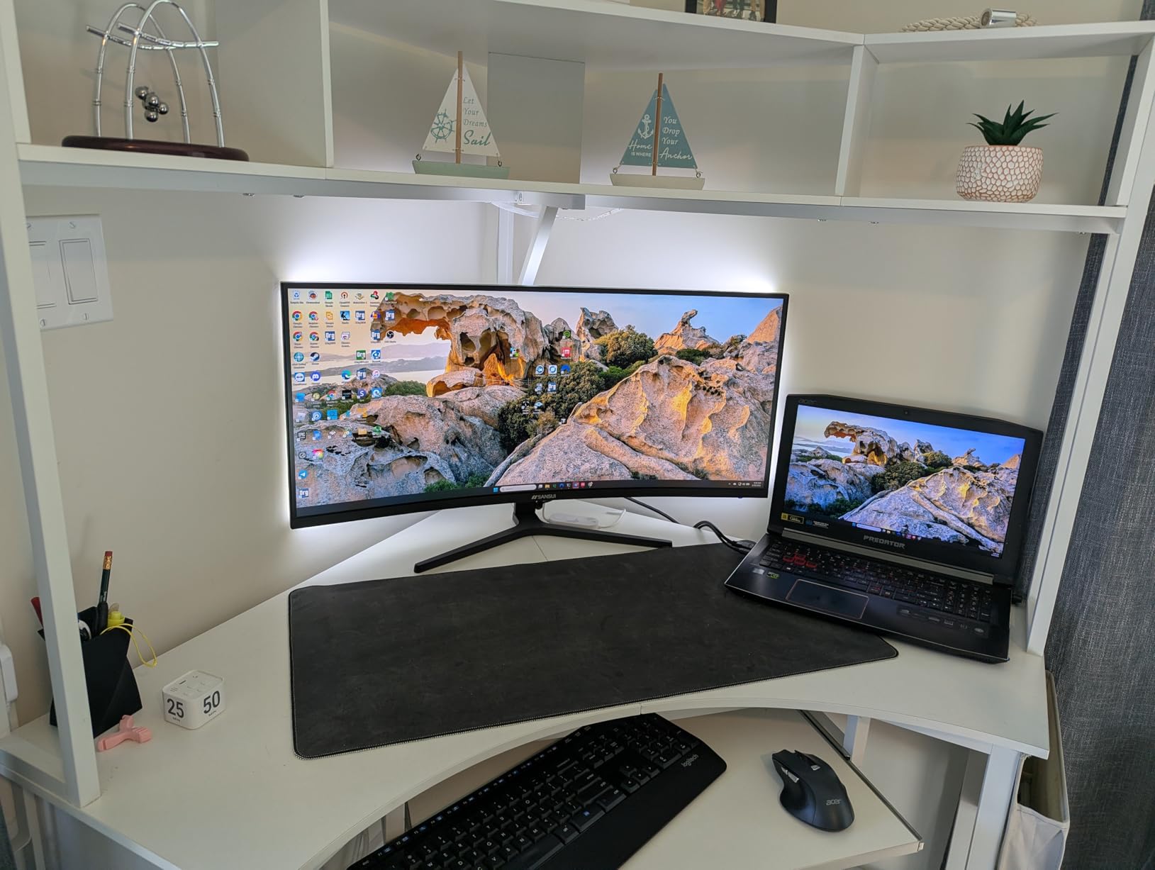 SANSUI 34-Inch Curved Gaming Monitor UWQHD 3440 x 1440P Up to 200Hz 165Hz Curved 1500R - PIP/PBP, OD 1ms, HDR, 300nits, sRGB 130%, DCI-P3 97%,AI Crosshair,HDMI2.1x2,DP1.4(Cable Included) customer photo 2