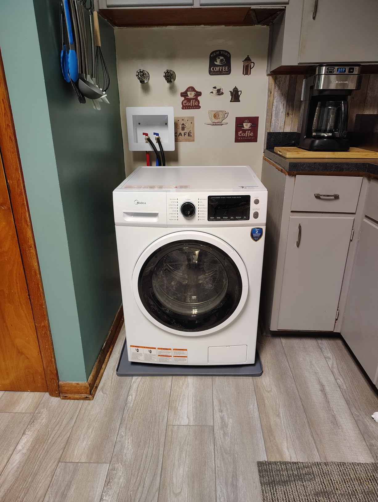 24 Inch All-in-One Front Load Washer Dryer Combo, 2.7 Cu.ft 26lbs Ventless Full-Automatic Washing Machine with Steam Care, Overnight Dry, 1400 RPM 16 Wash Cycles, White customer photo 1