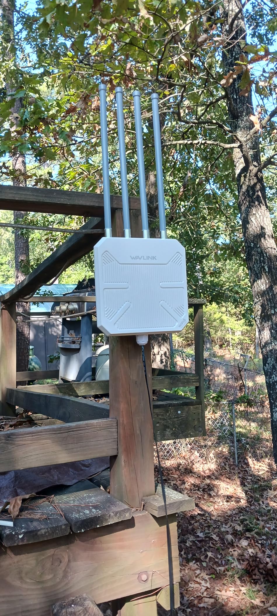 WAVLINK AX3000 Outdoor WiFi 6 Extender Long Range, Outdoor Access Point | WiFi Repeater Work with Starlink/Cameras/Router, Up to 256 Devices for Farm, Yard, RV, Active PoE, 4x8dBi Antennas, Dual Band customer photo 1